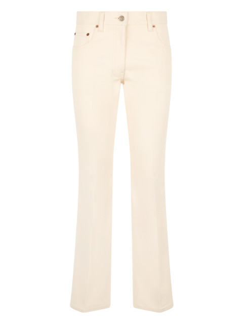 Flared cotton pants