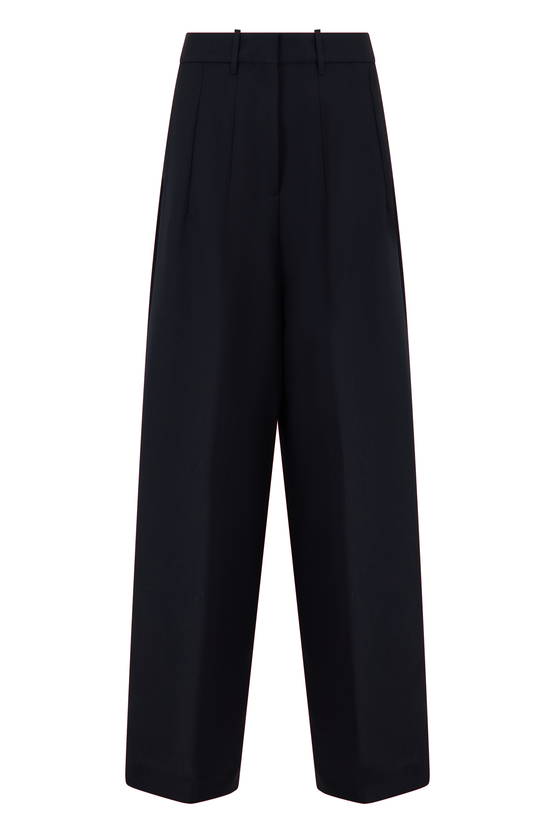 Wide pants in a wool and silk blend