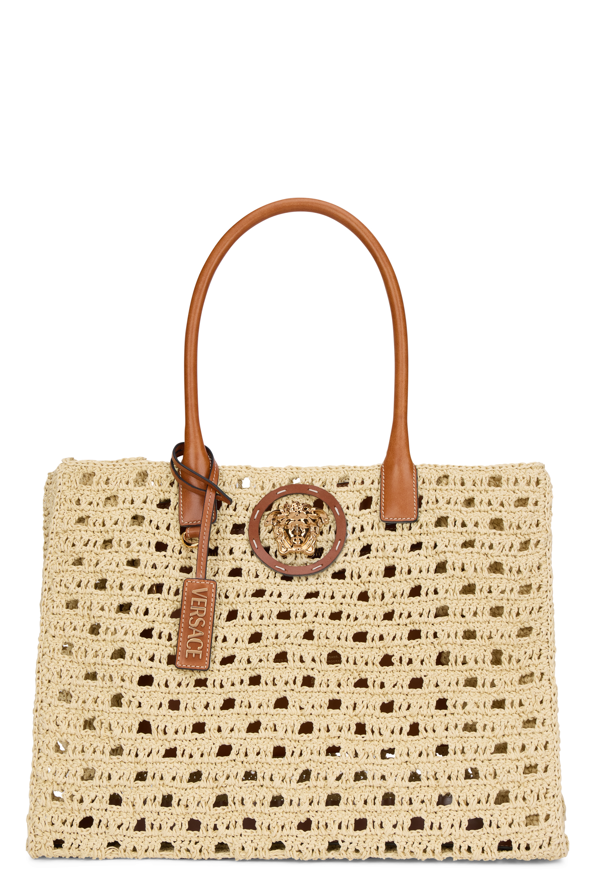 Medusa tote bag in raffia