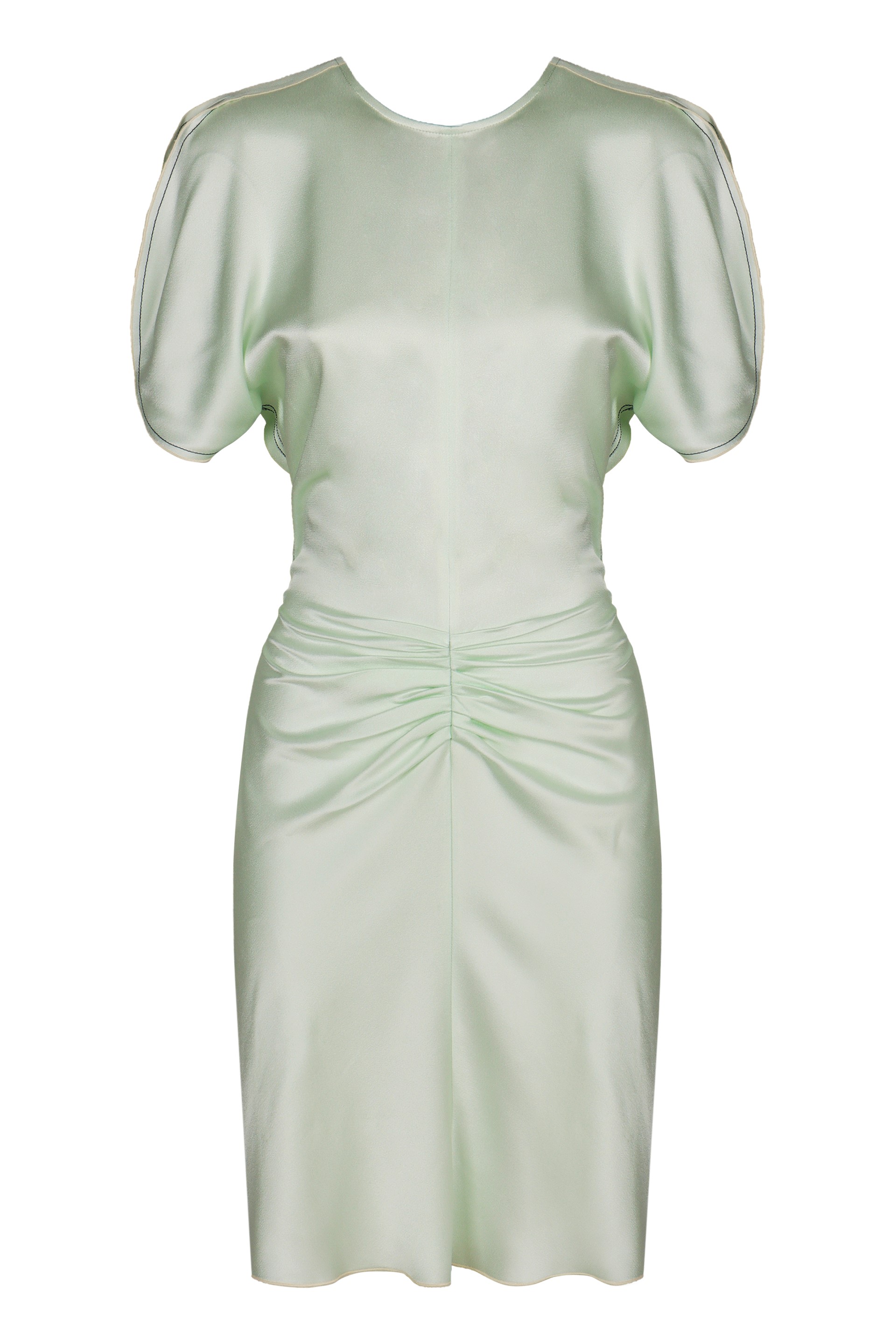 Mini dress with draping