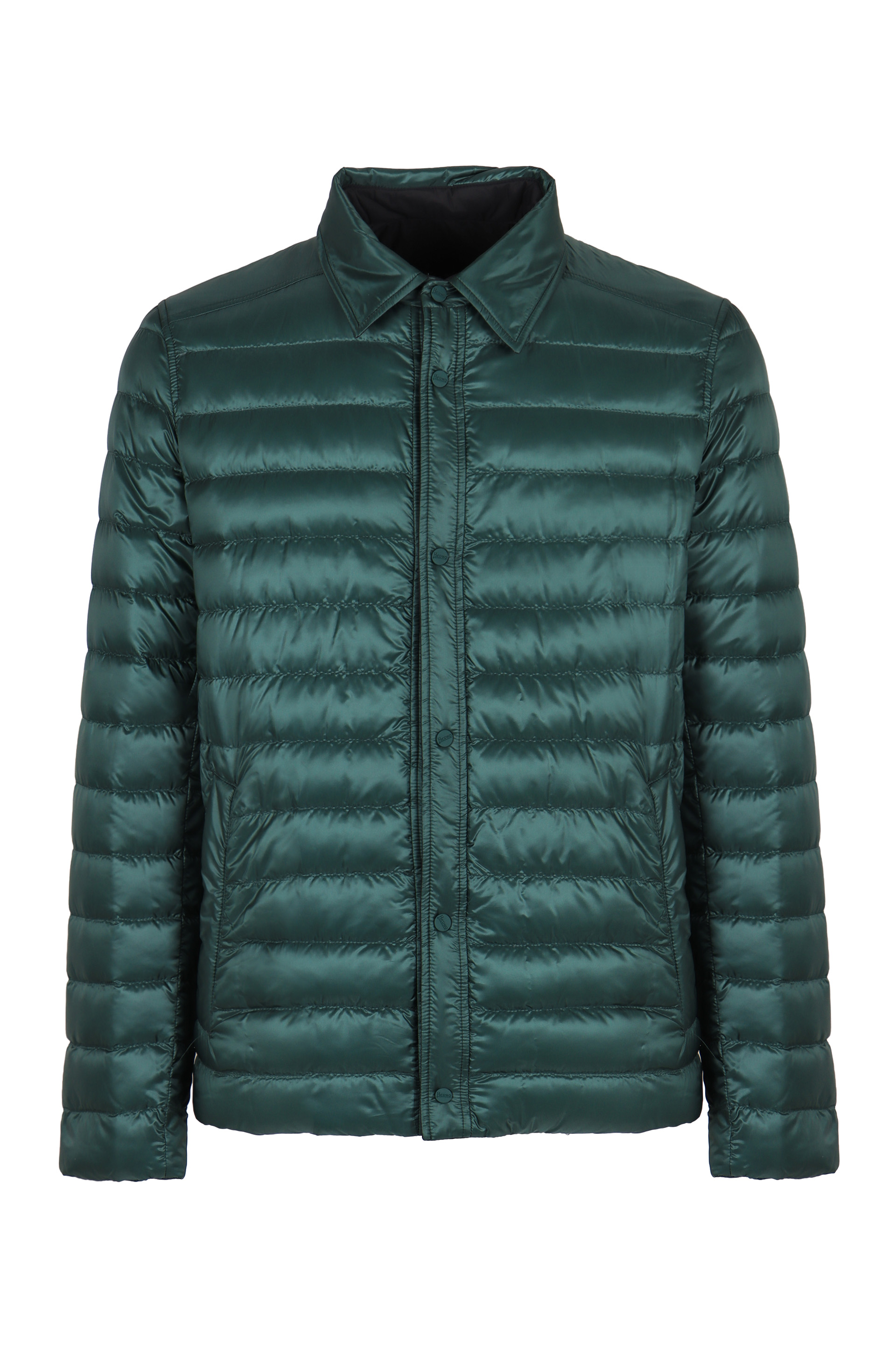 Reversible down jacket in nylon