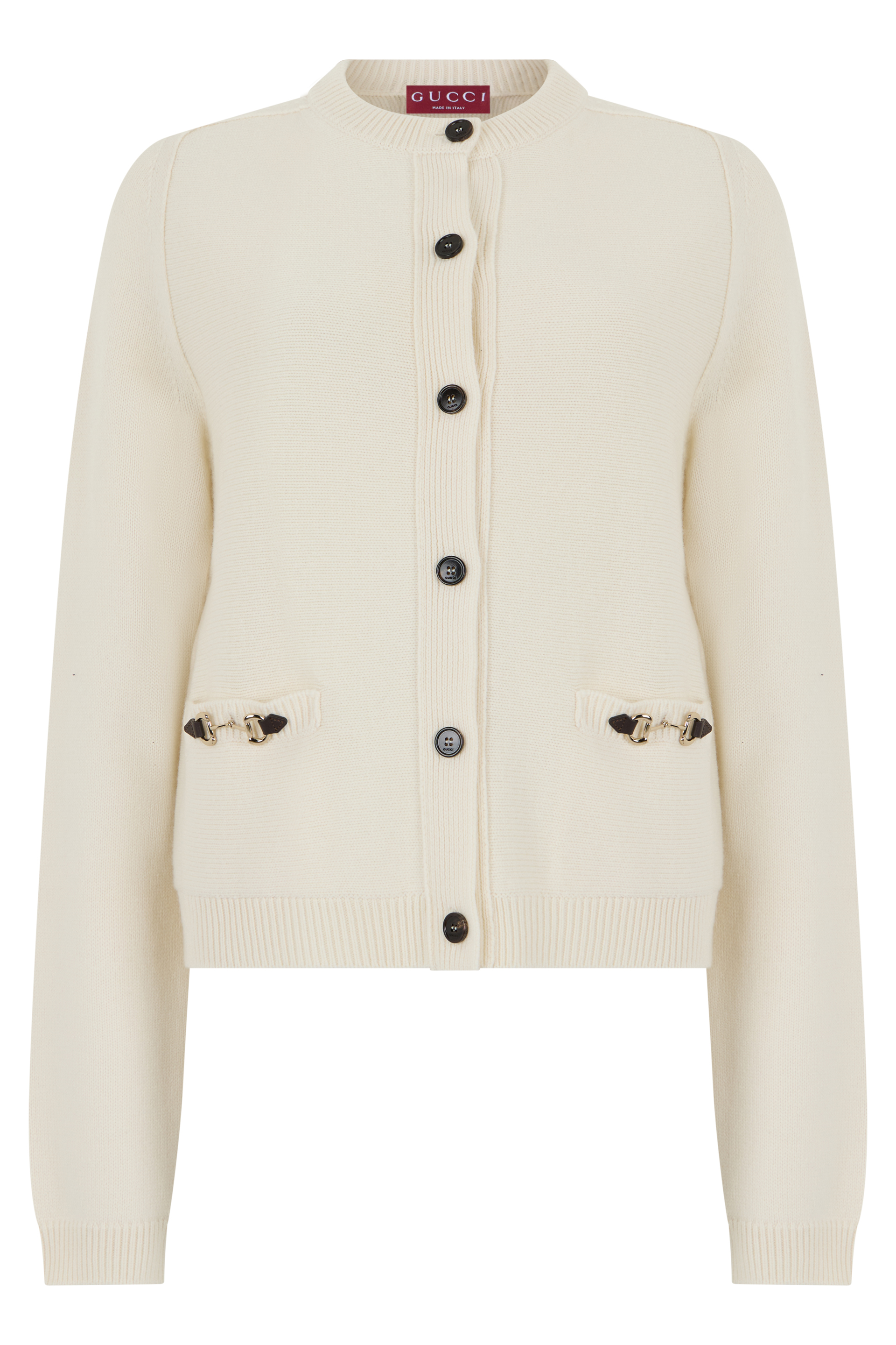 Cardigan in cashmere wool with Morsetto