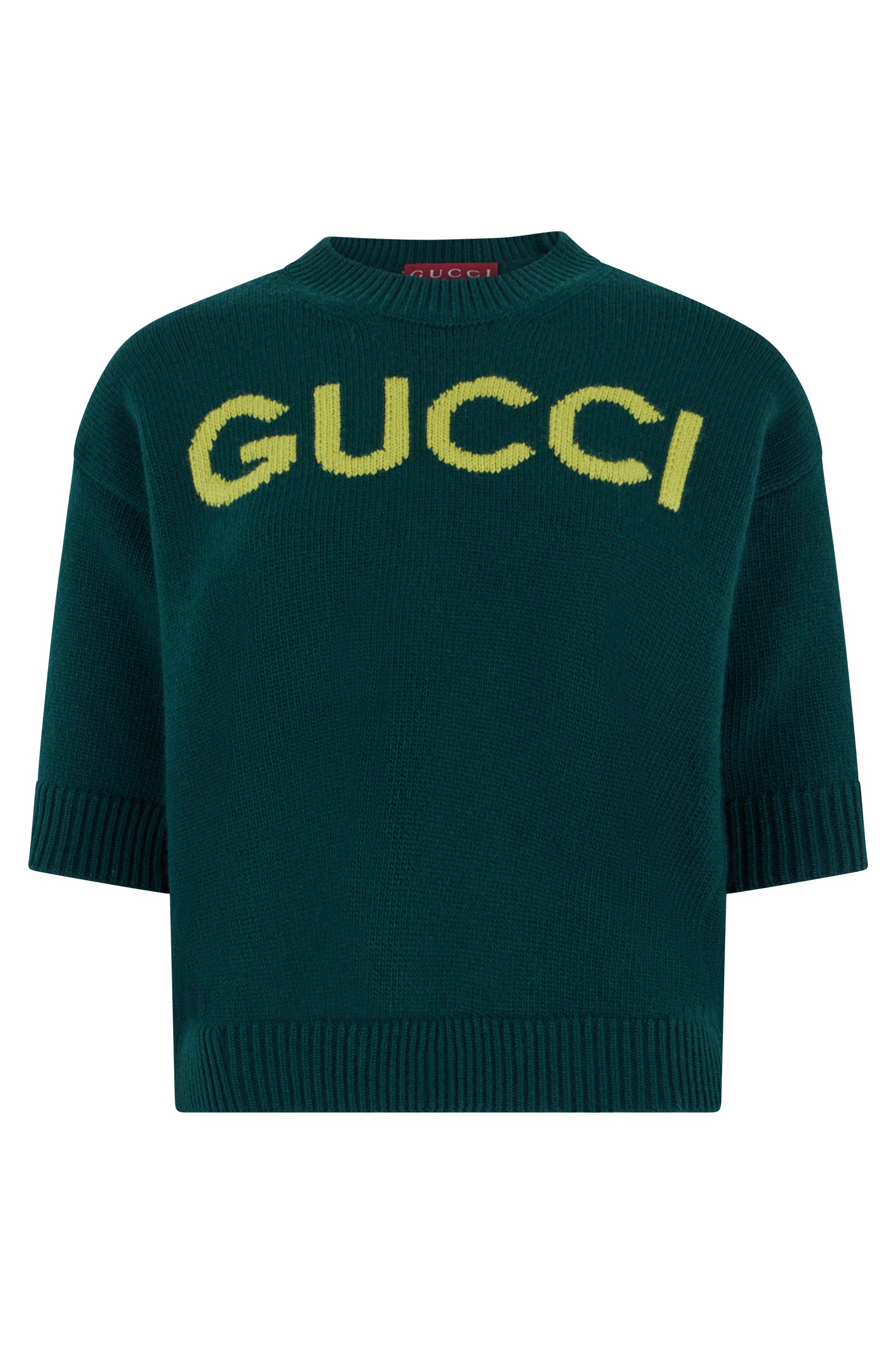 Top in soft wool with inlays