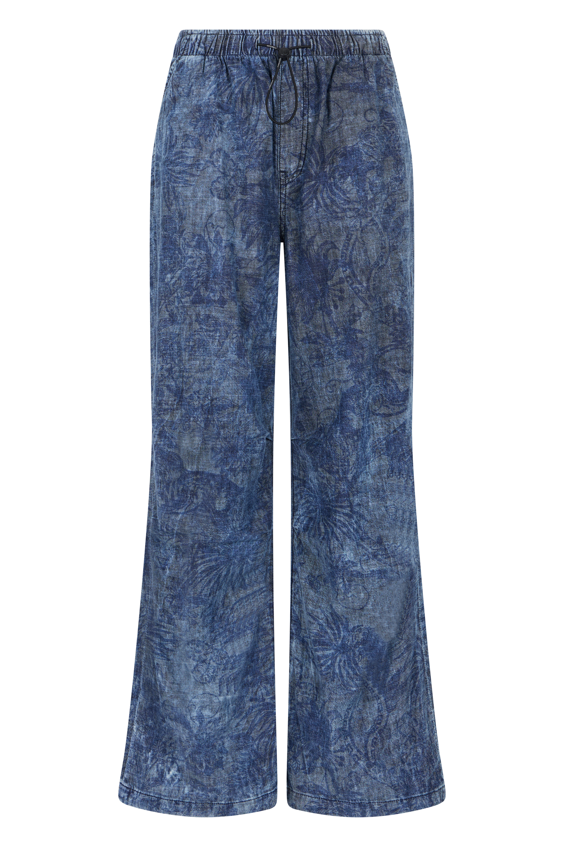 High-waisted denim pants