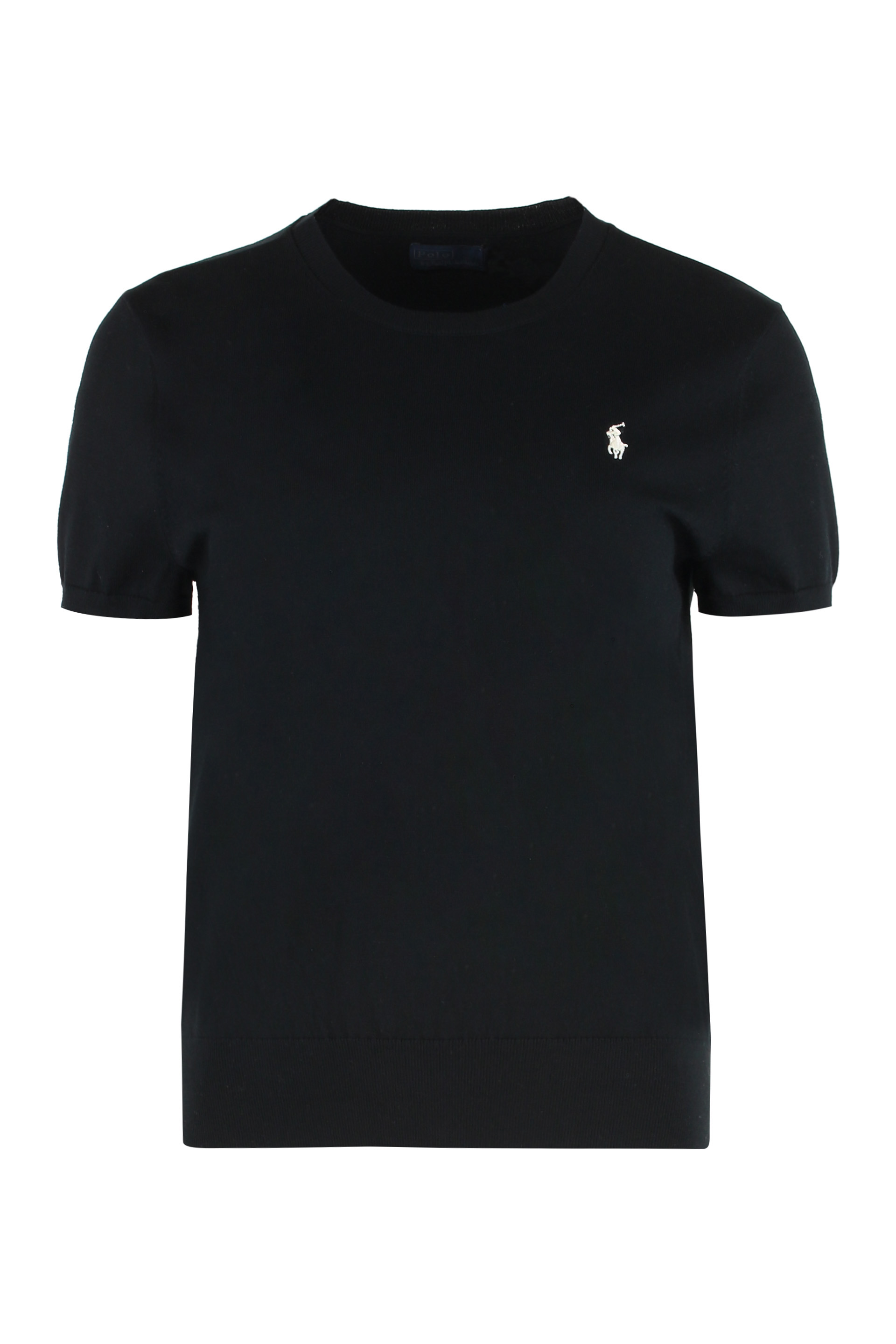 Crew neck pullover in blended cotton