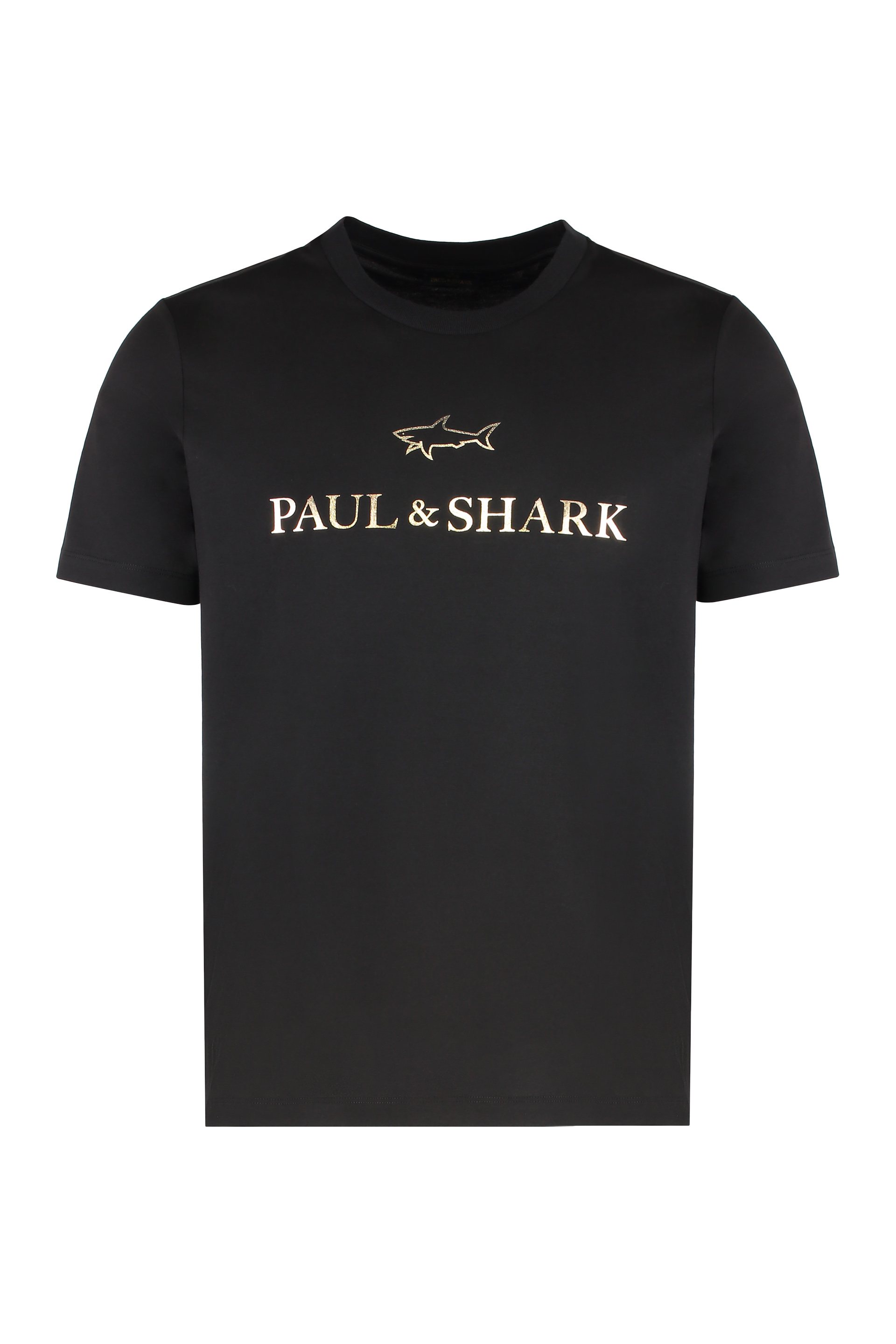 Cotton t-shirt with logo print