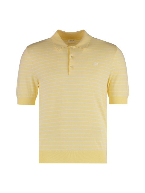 Polo shirt with short sleeves in thin cotton