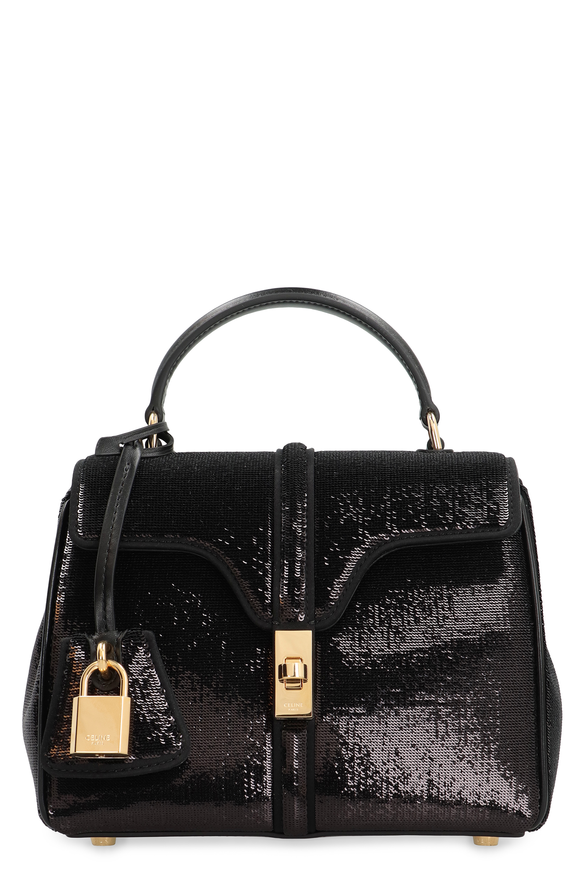 Bag 16 Mini in sequins and leather