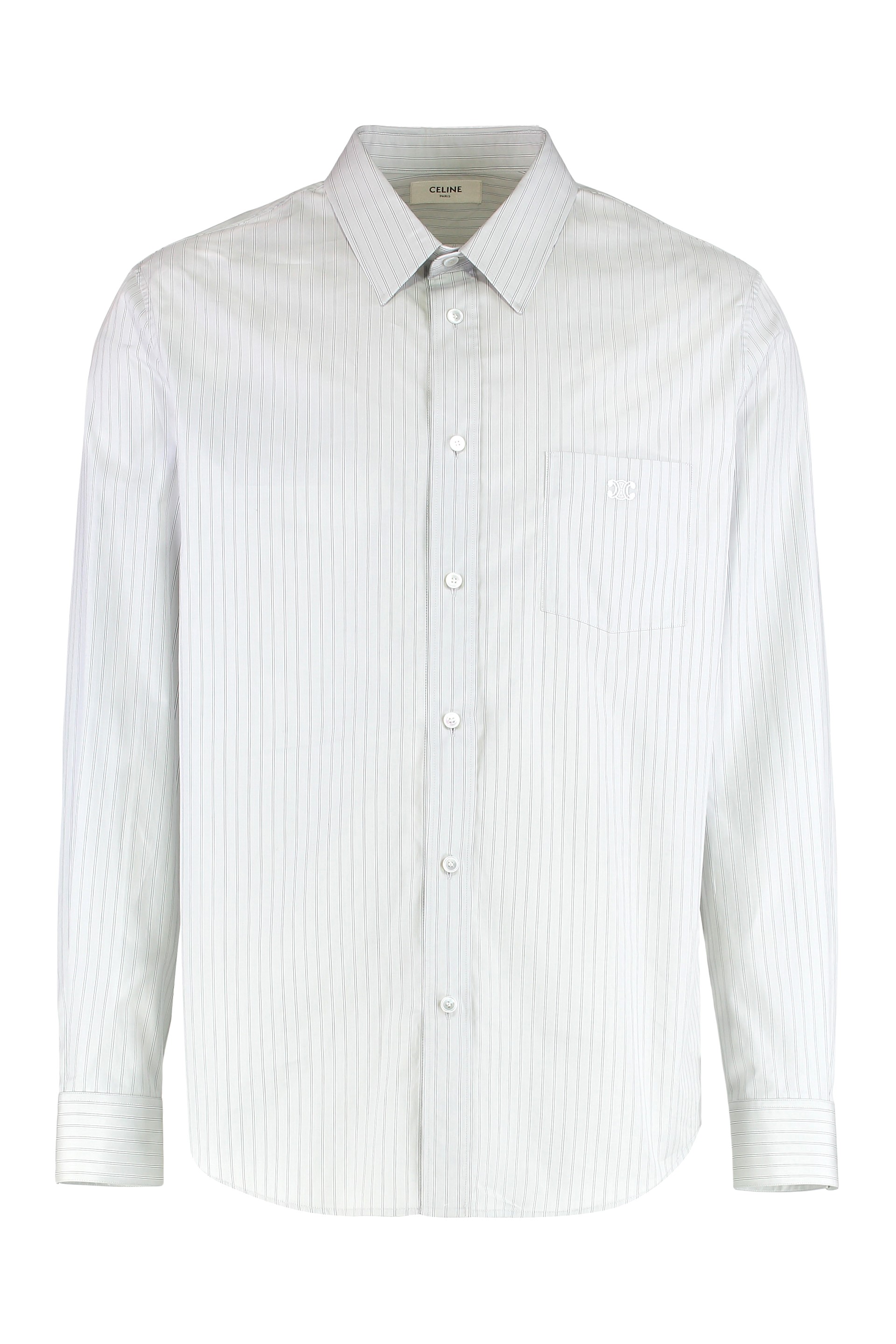 Shirt in poplin cotton with stripes