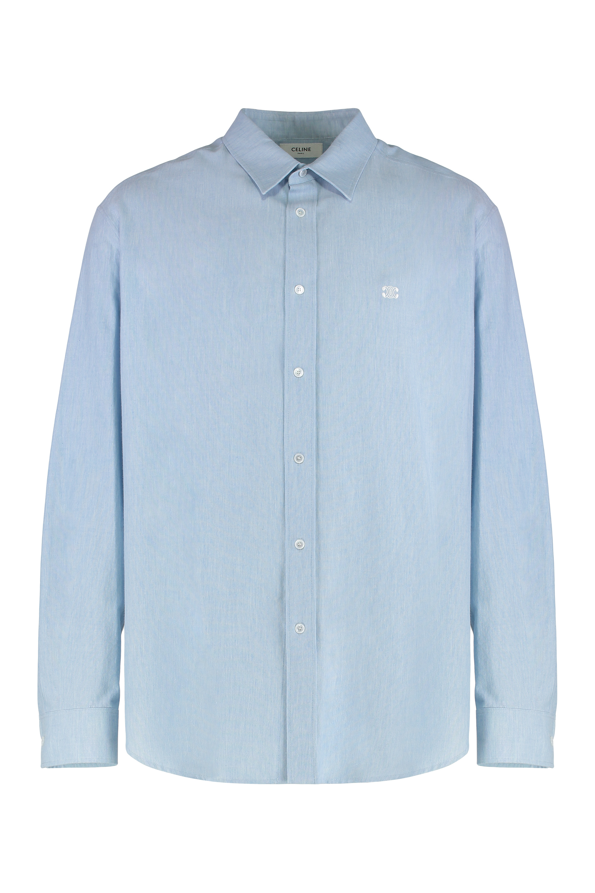 Loose cotton chambray shirt
