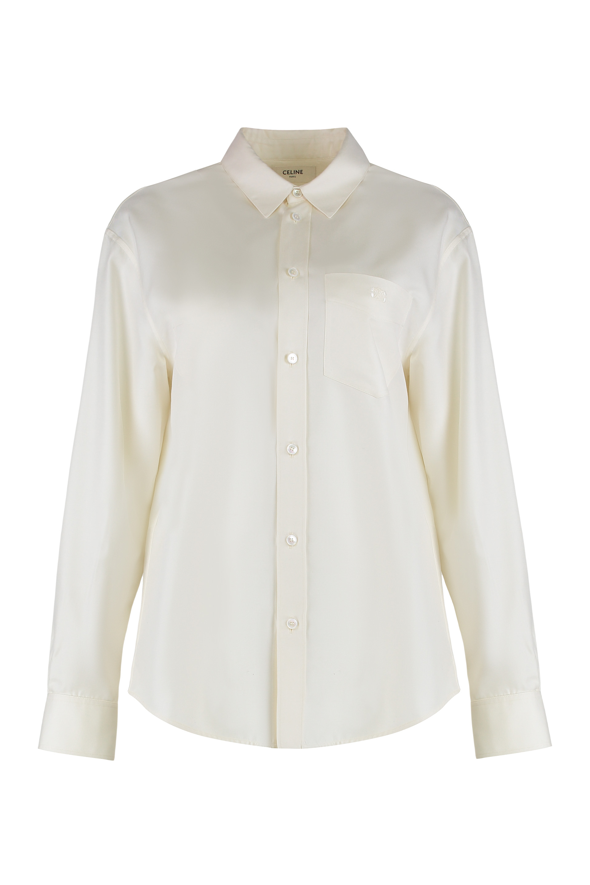 Loose shirt in silk twill