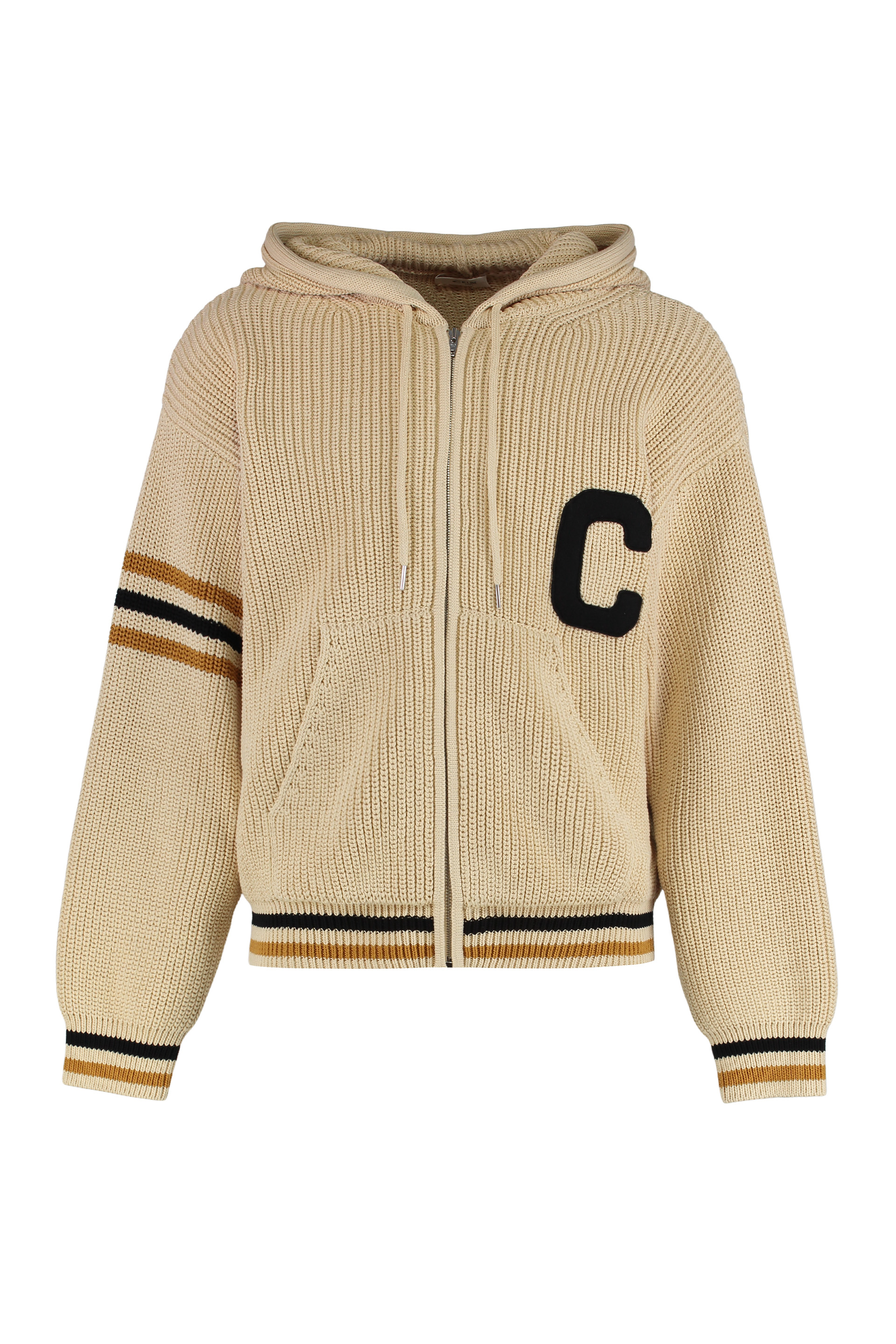 Hooded sweater with zipper