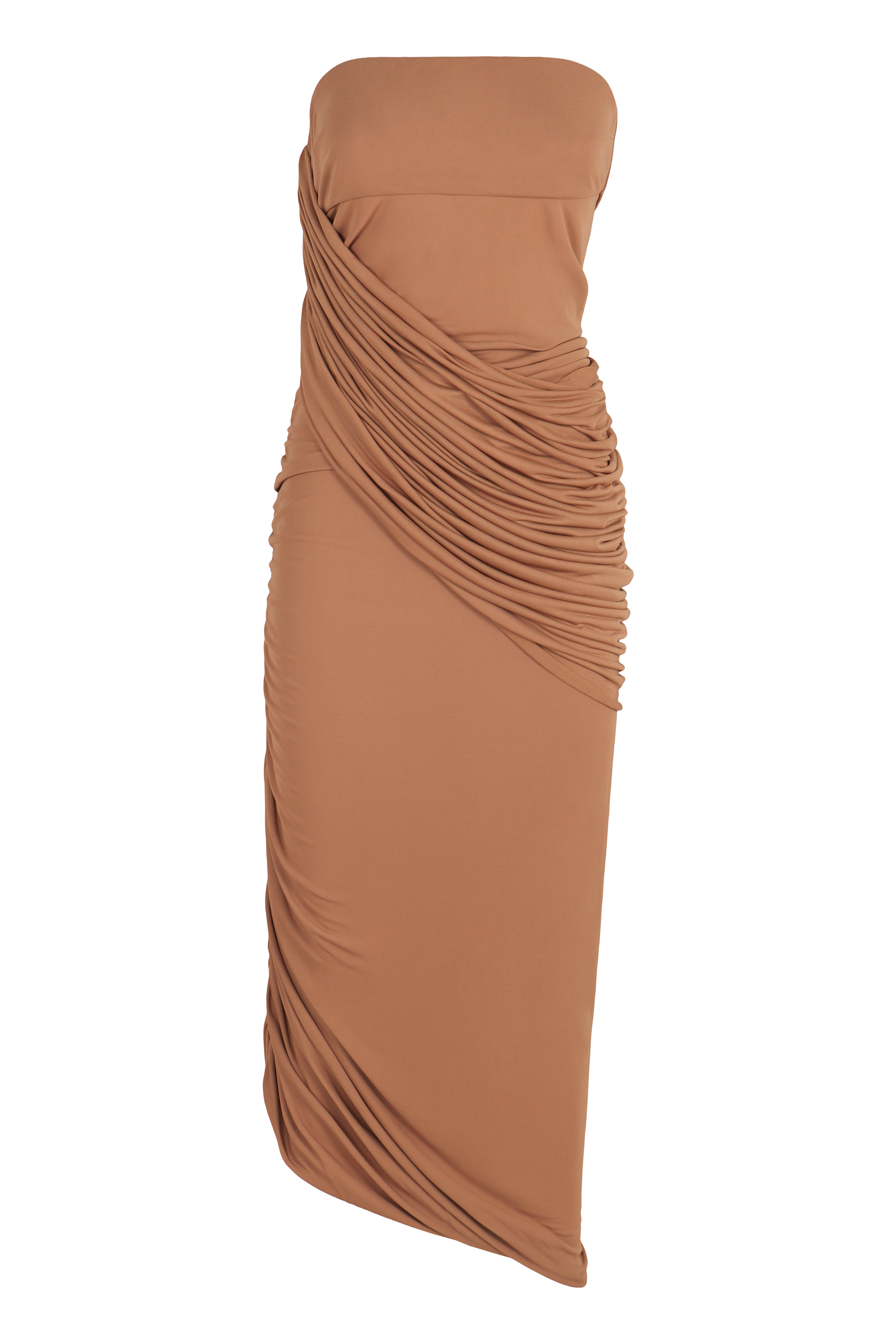 Asymmetric draped dress