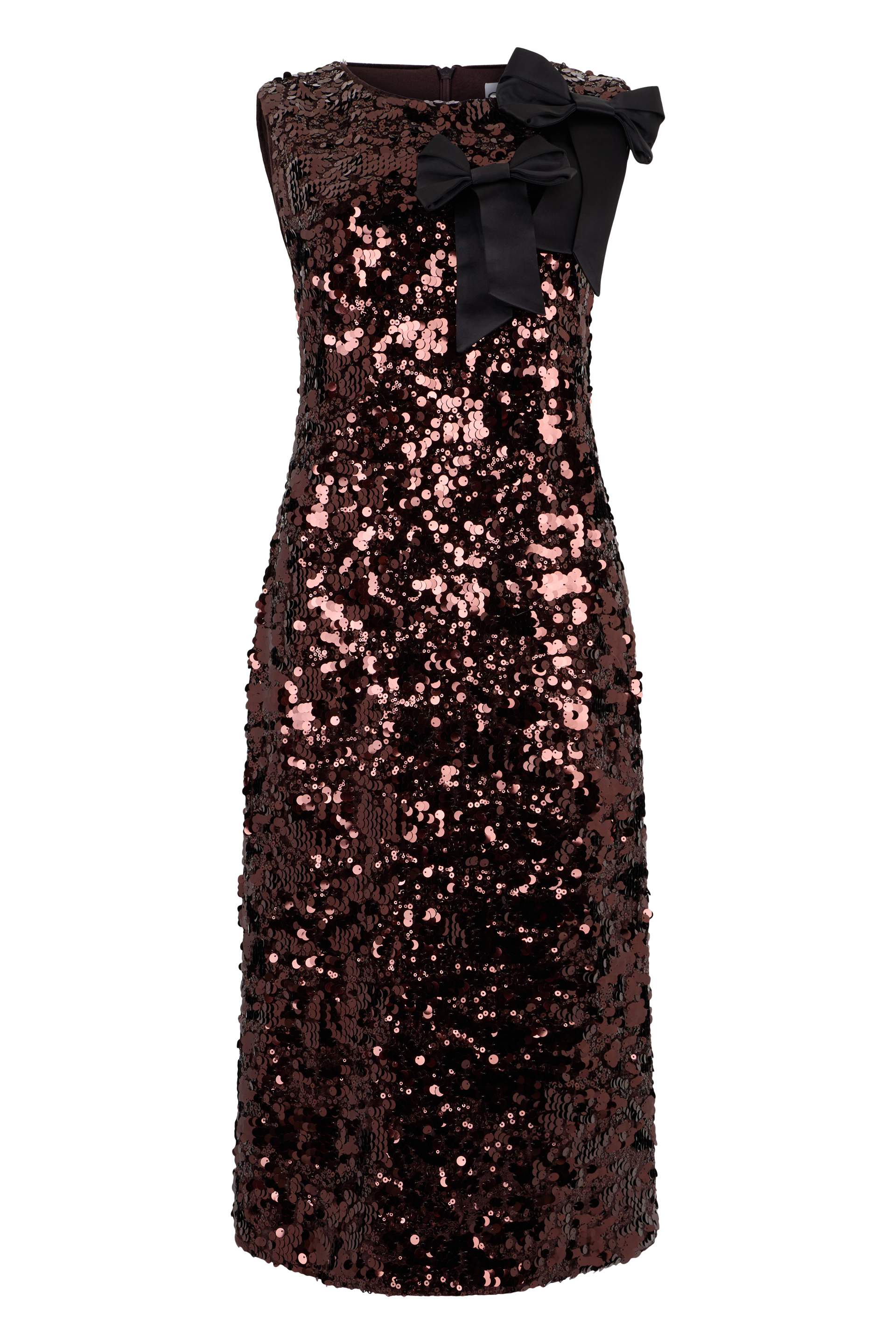 Midi Dress With Sequins and Bow