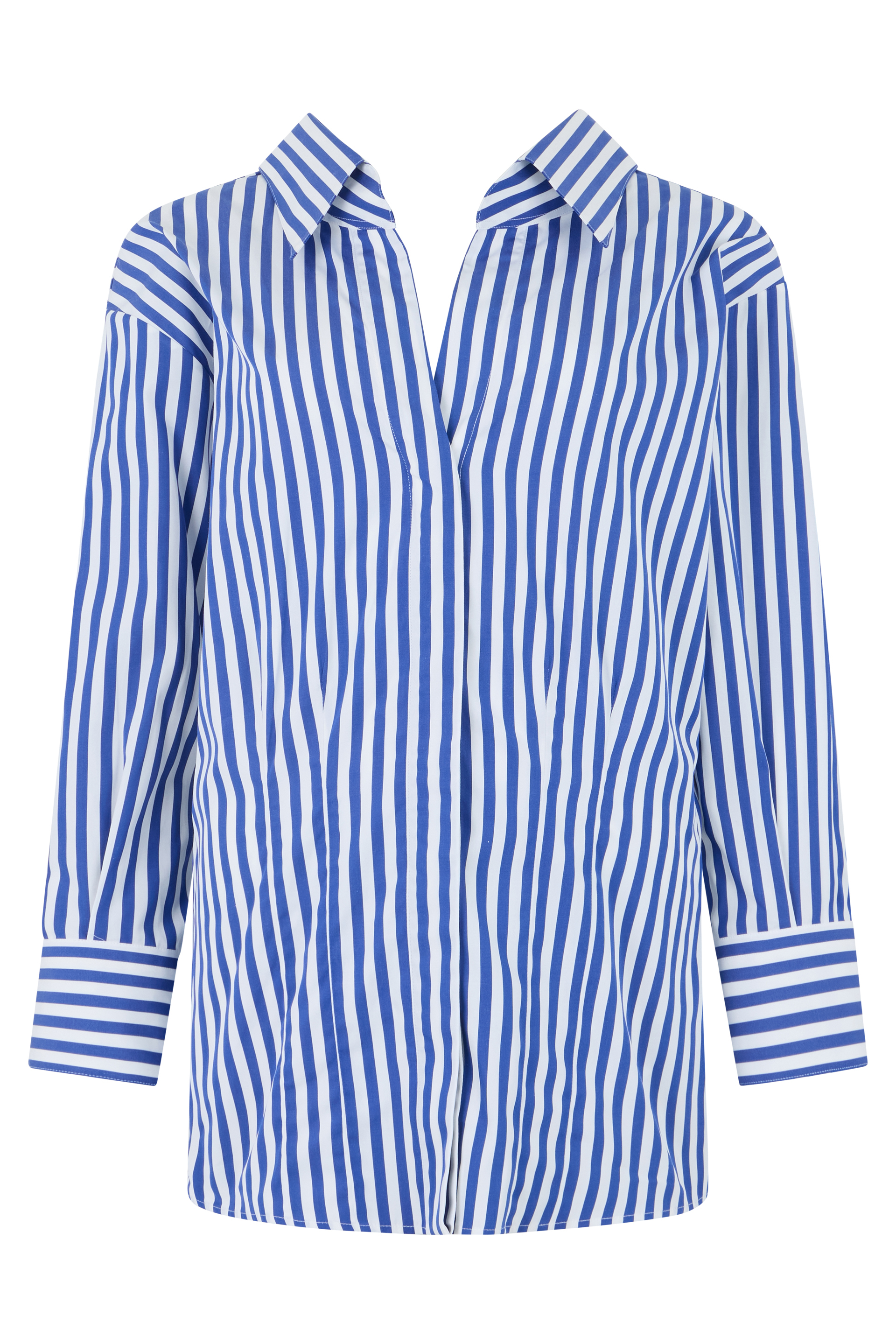 Blouse With V-Neck In Cotton