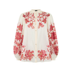Cotton shirt with floral print