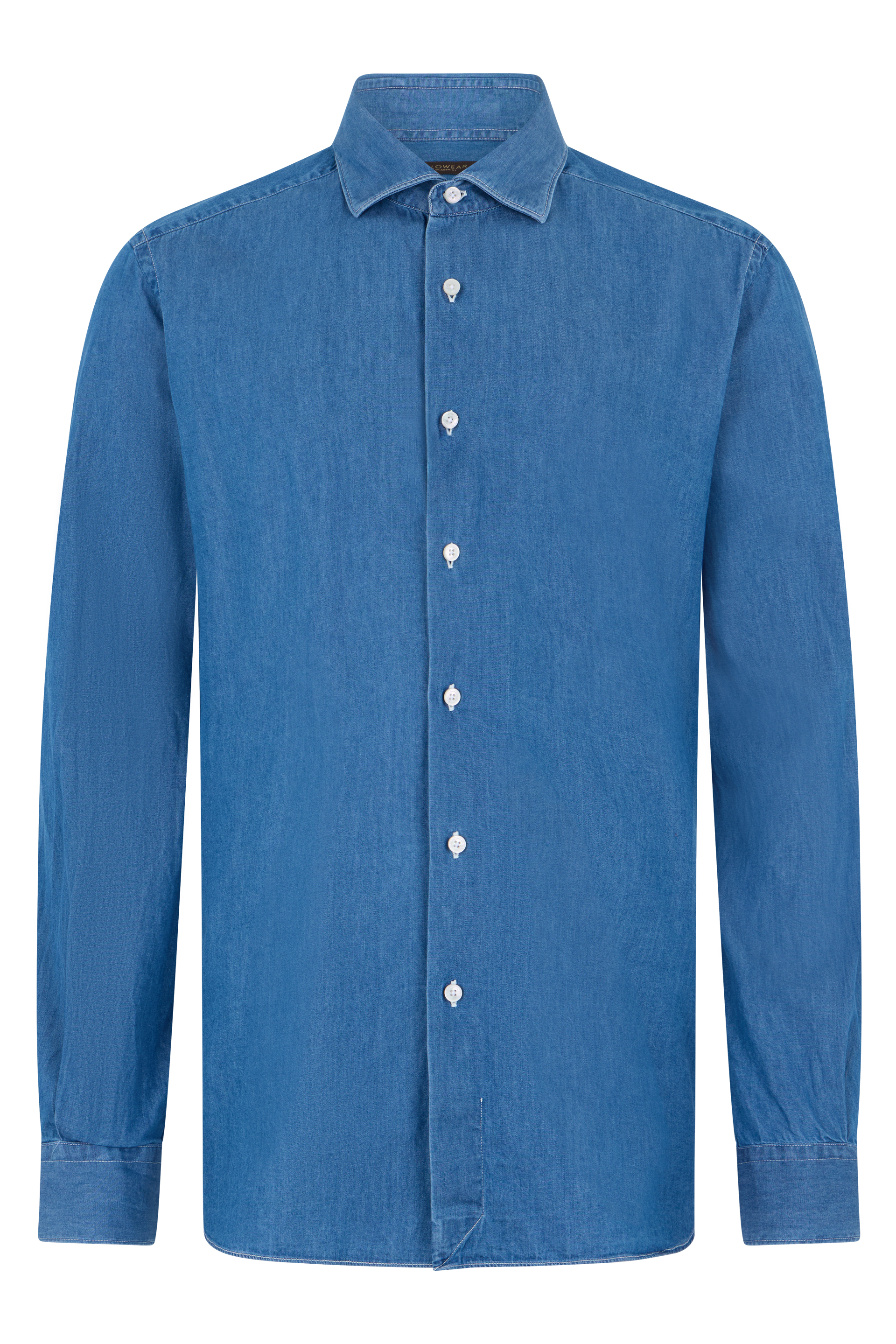 Denim shirt with long sleeves