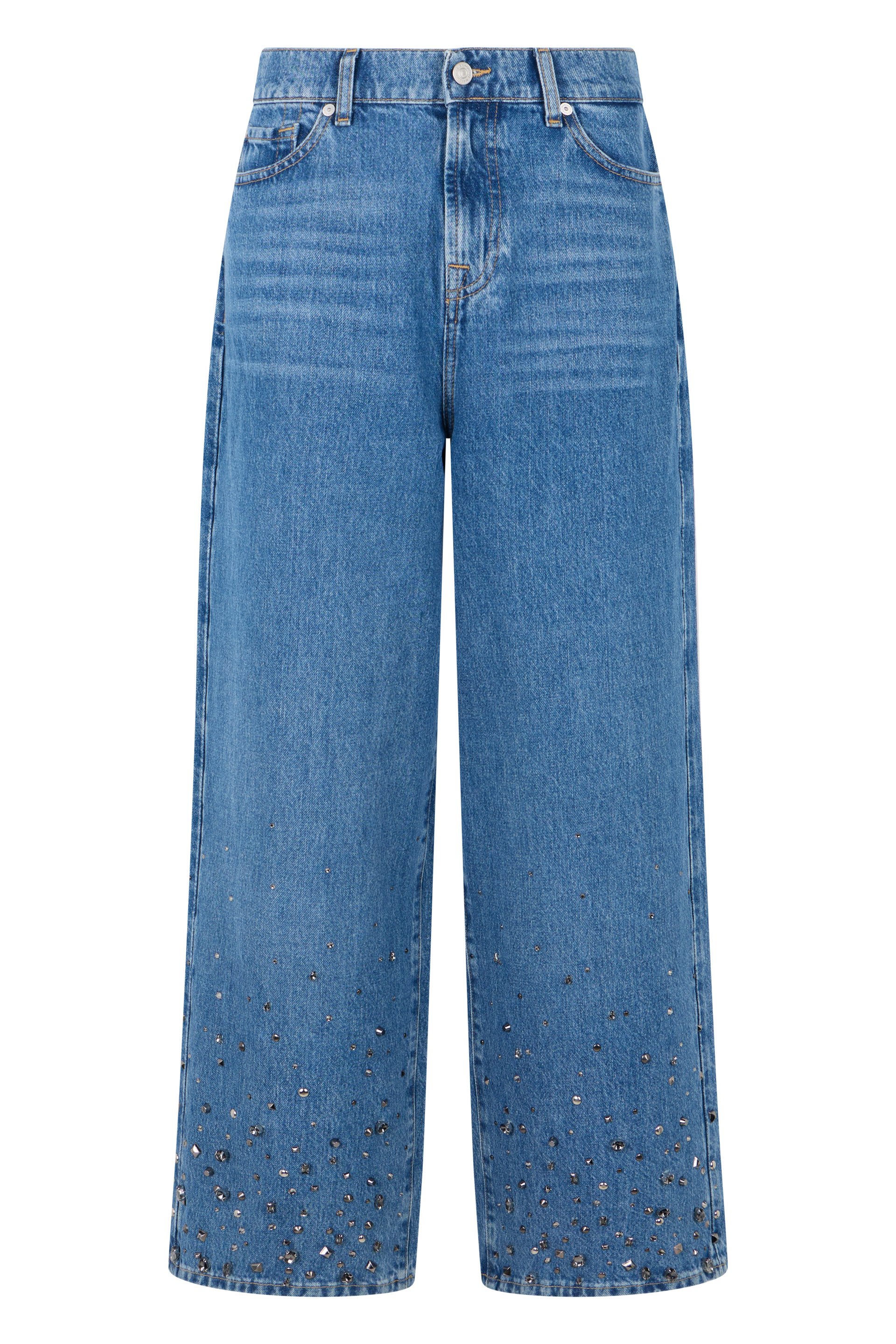 Jeans Tailorless Slouchy Fit decorated with Strass