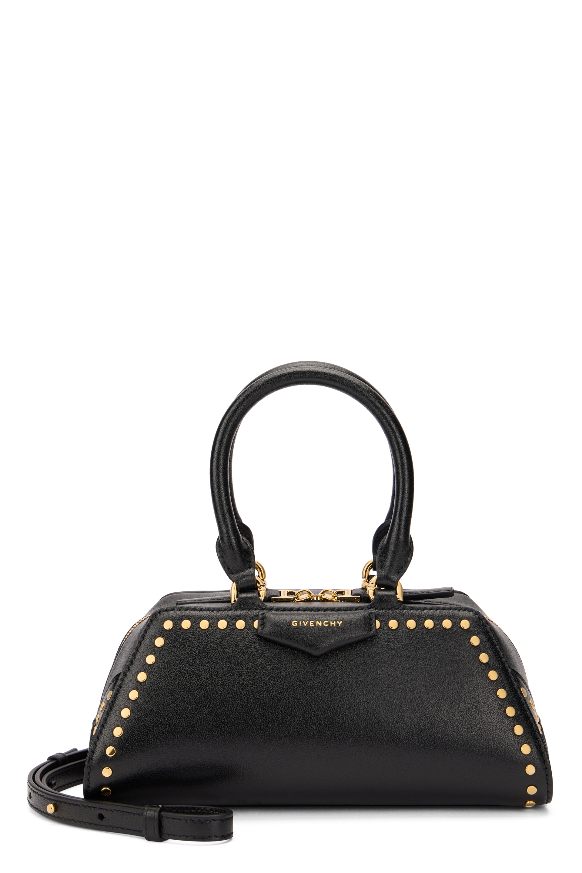 Studded crossbody bag in leather