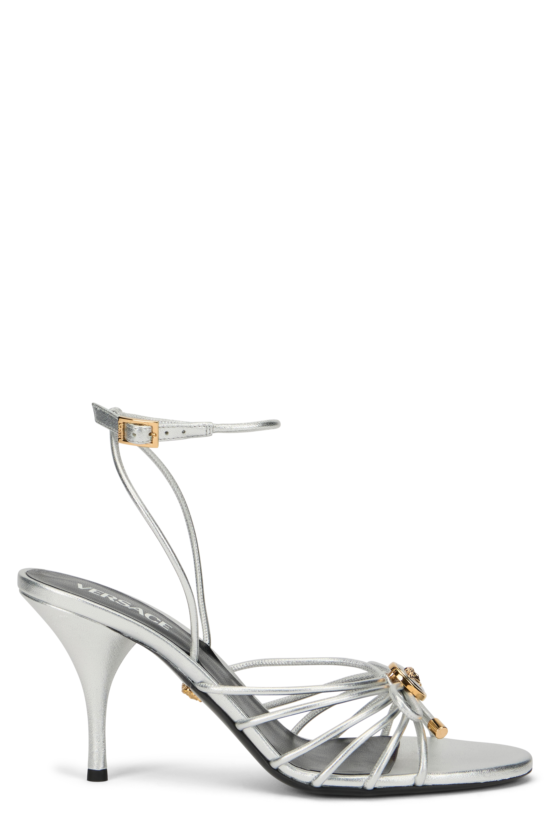 Opera Bow metallic sandals