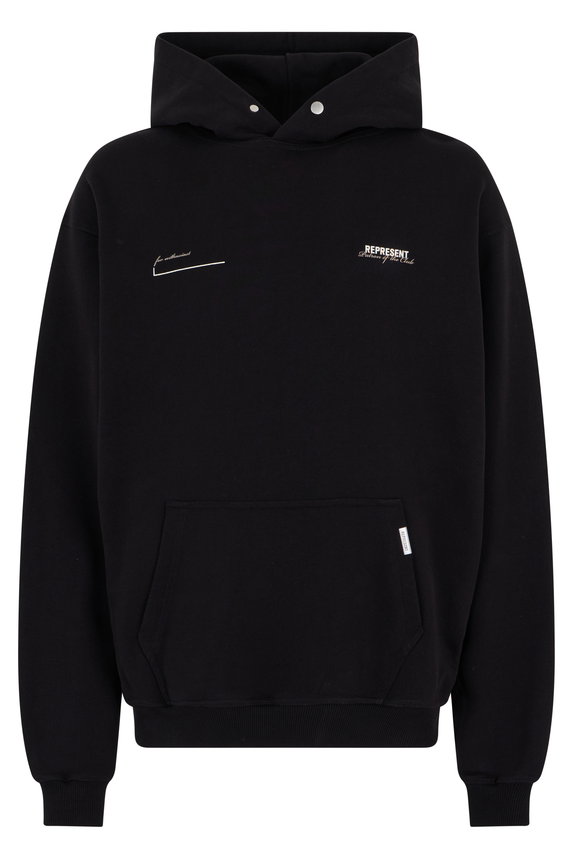 Black cotton hoodie