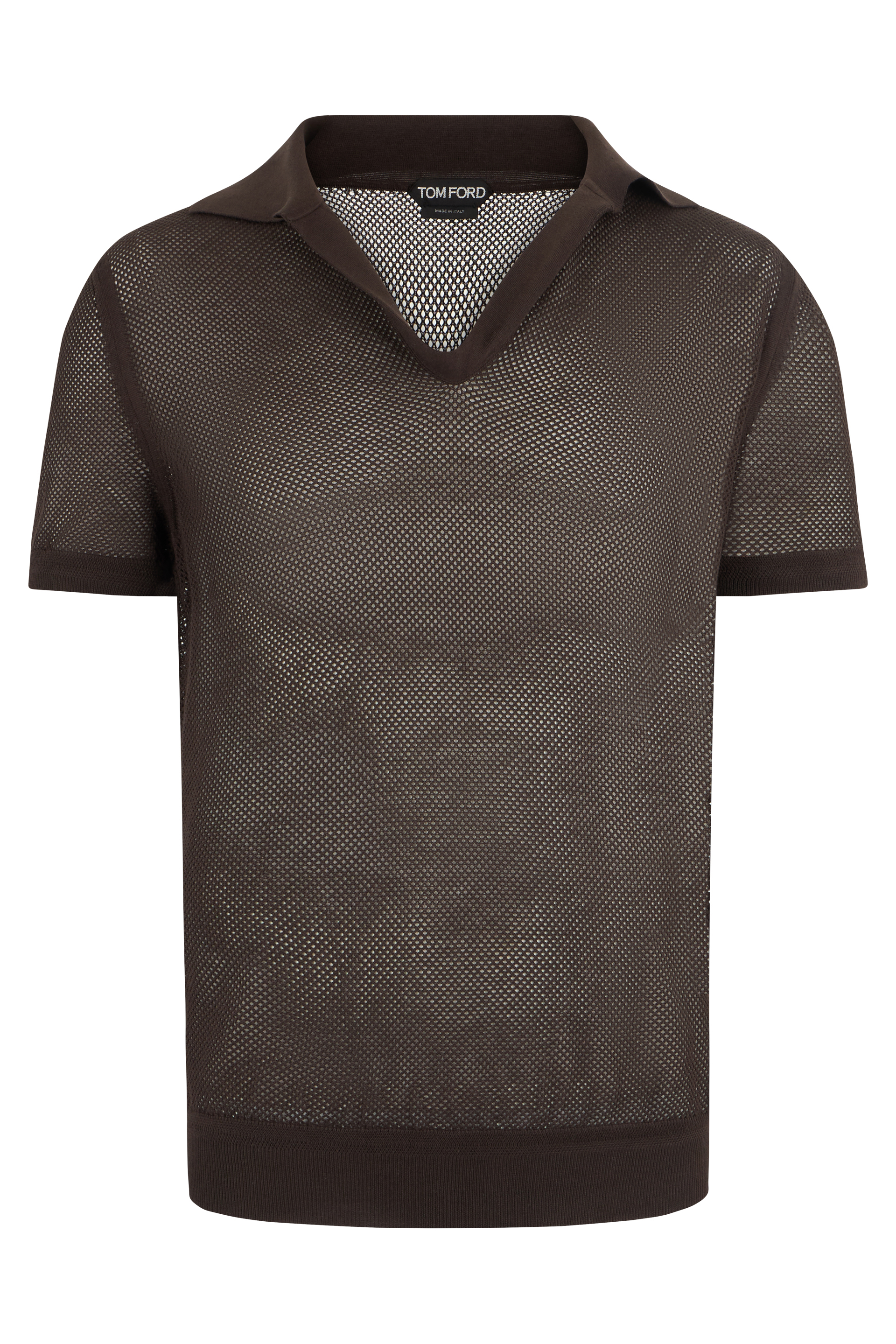 Mesh cotton and silk T-shirt