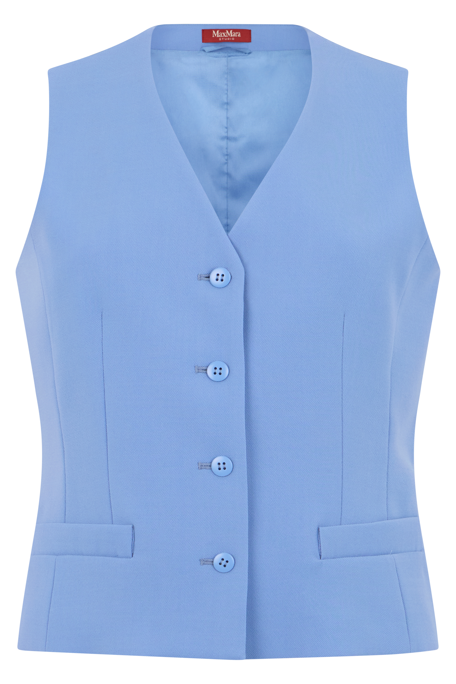 Sleeveless sweater in wool