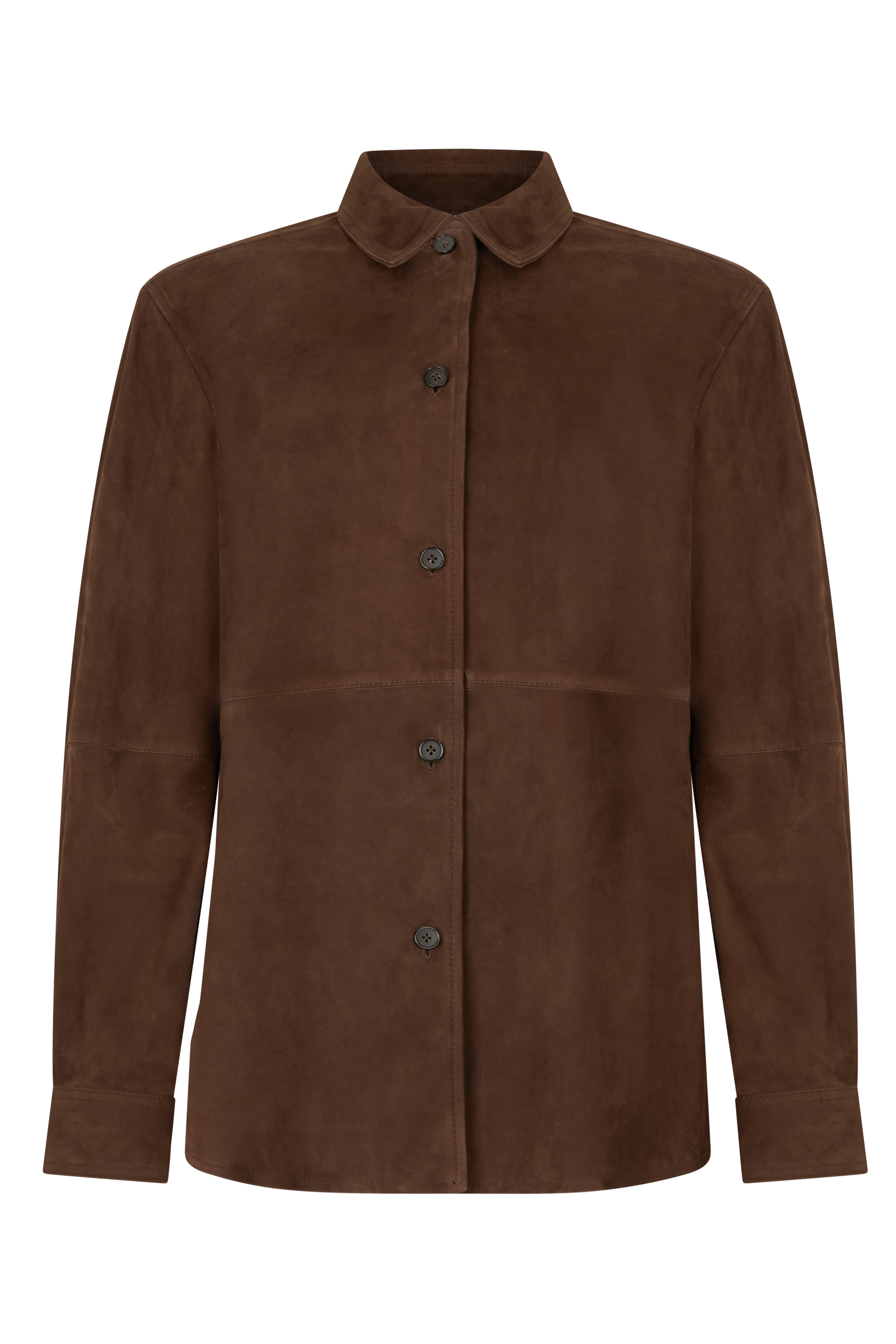 Leather jacket with buttons
