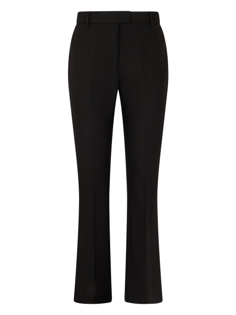 Flared pants in a cotton, viscose and polyester blend