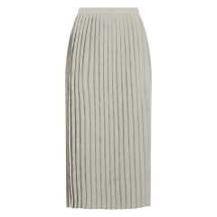 Pleated midi skirt in a blend of acetate and viscose