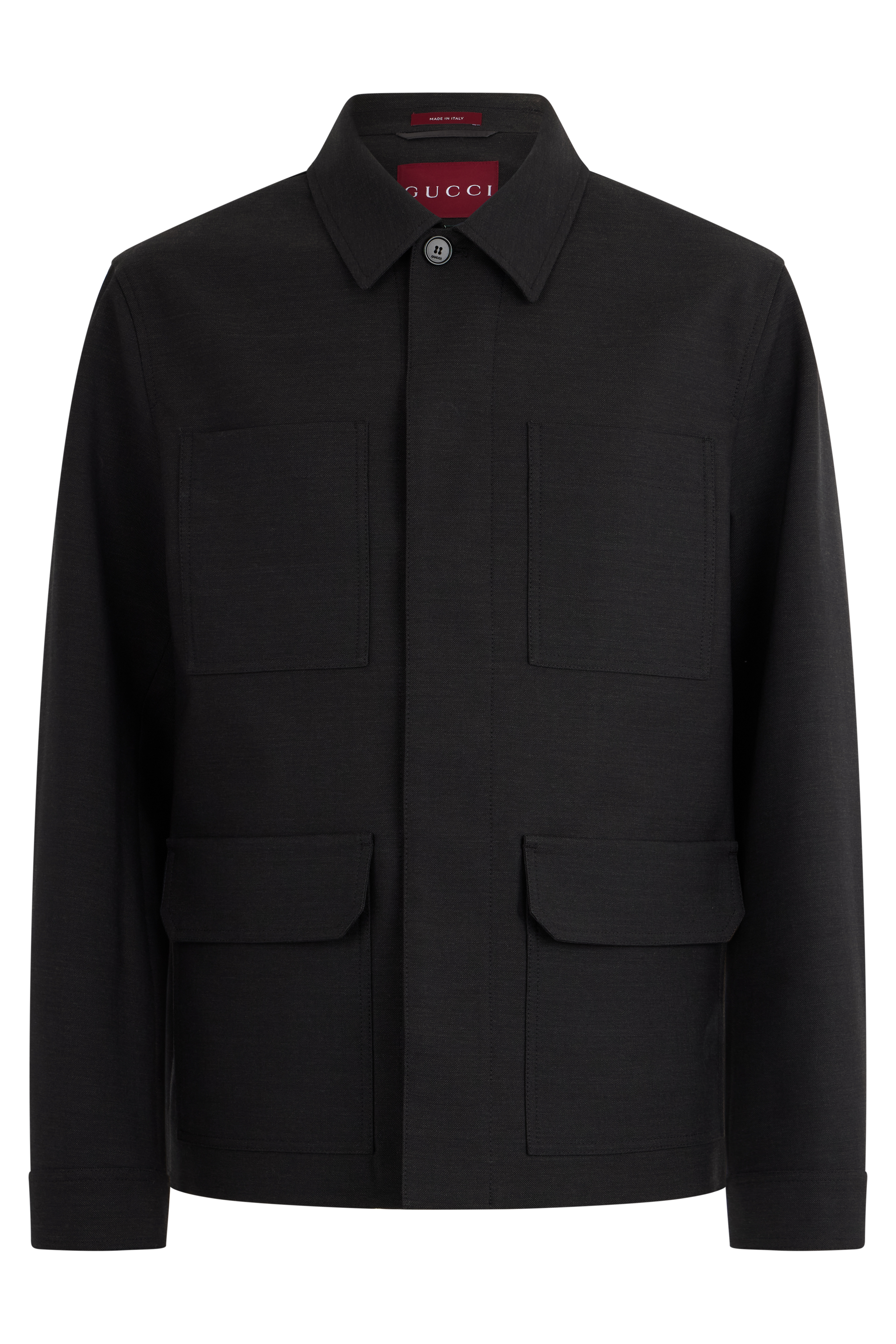Wool jacket with buttons