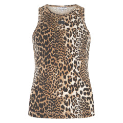 Top animal print in cotton