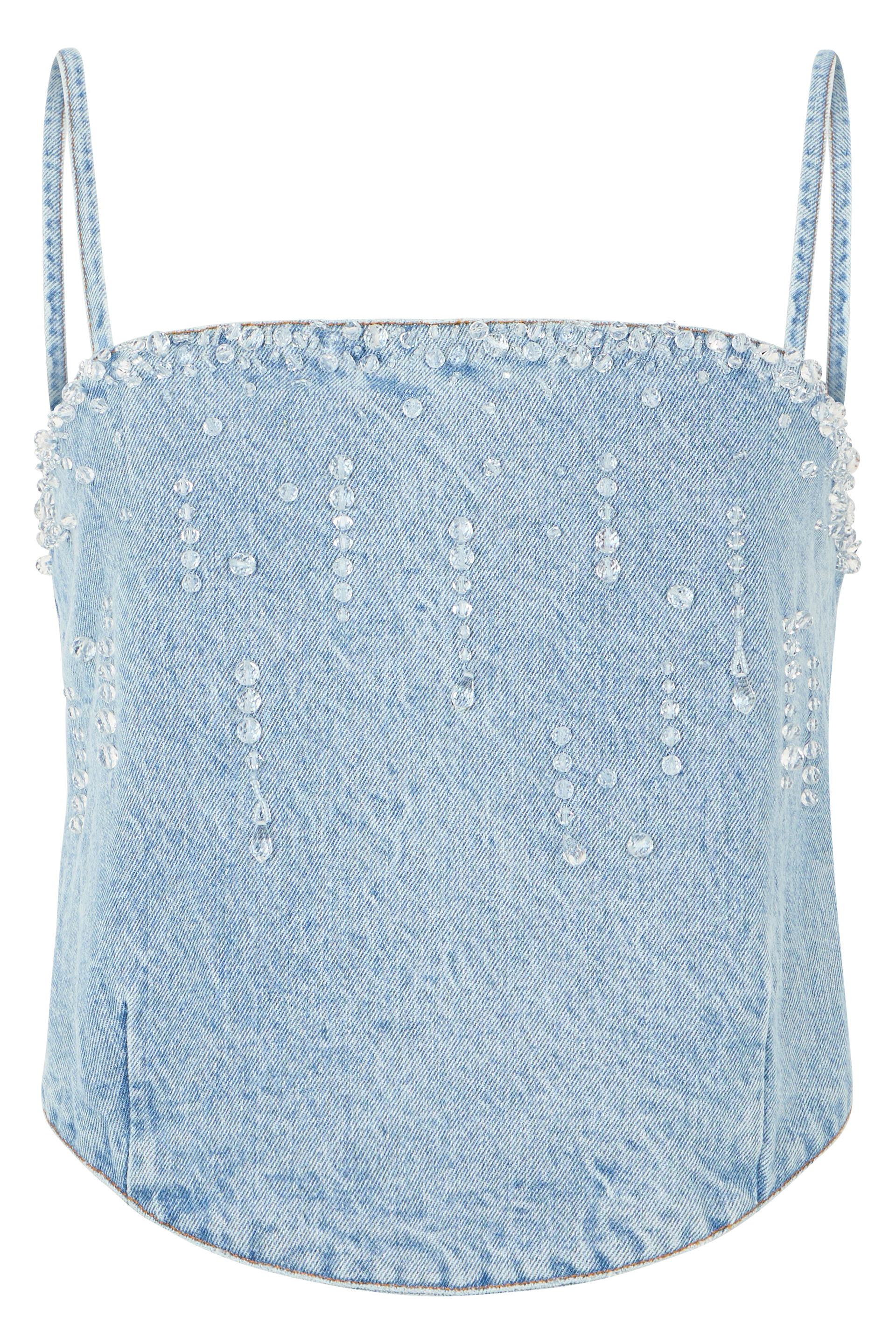 Denim top with Strass
