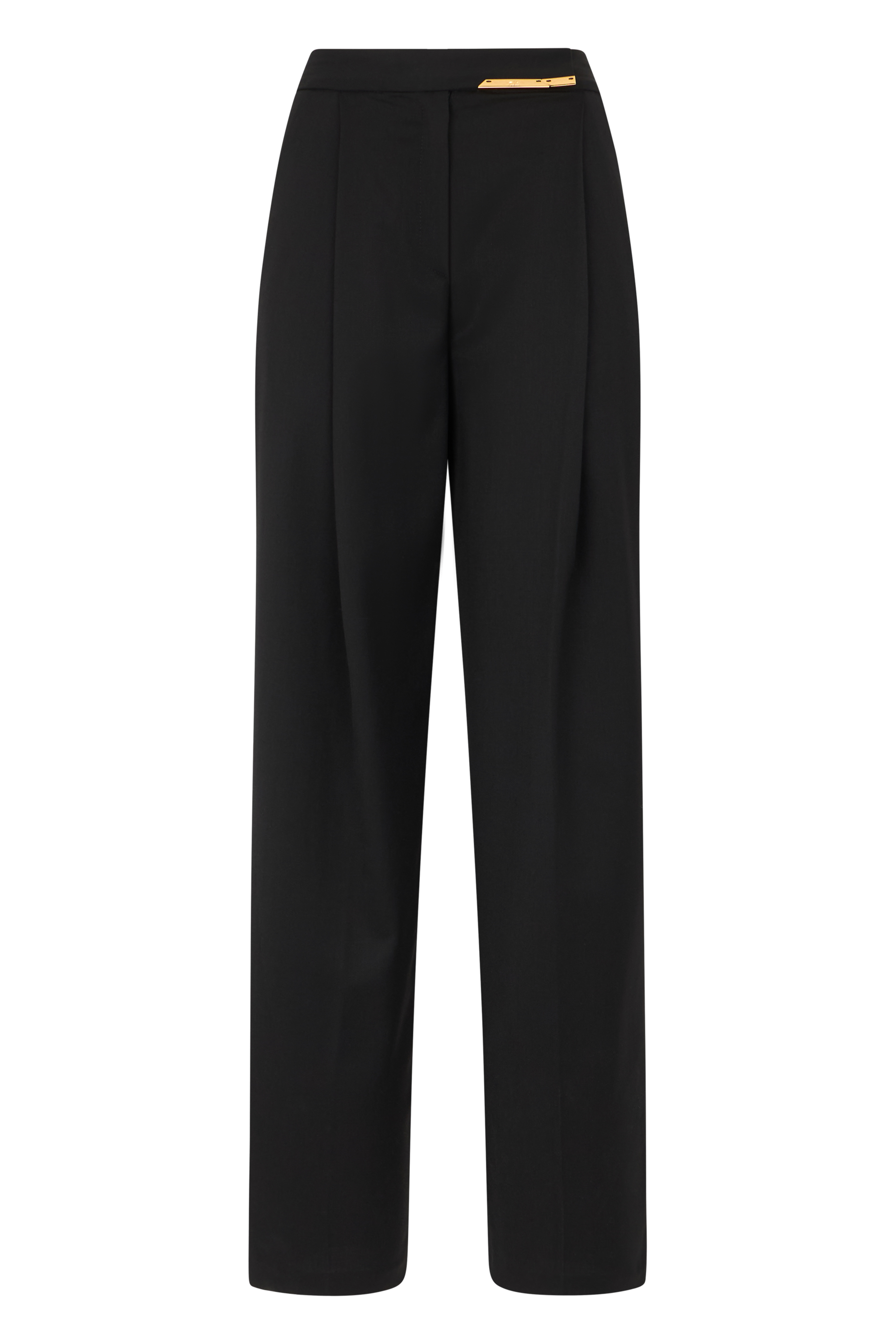 Pants in Cool Wool with Jewelry Plate