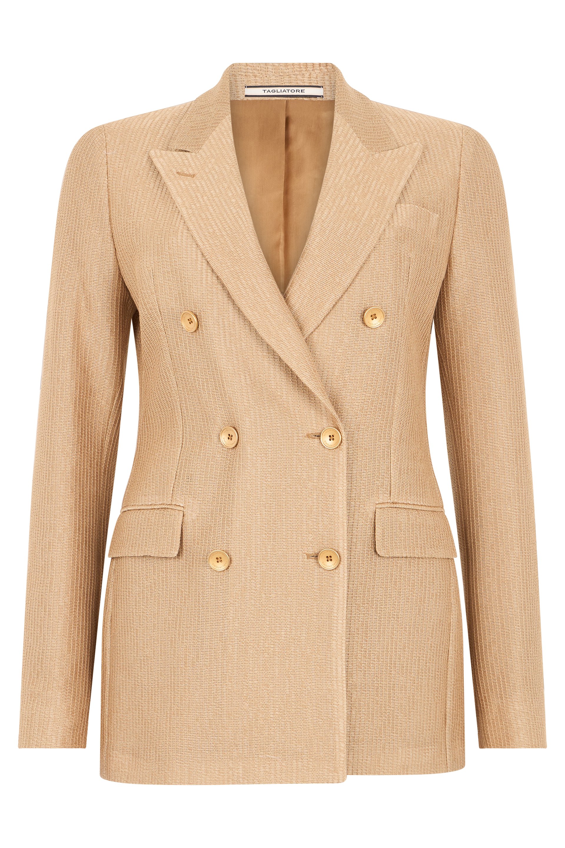 Cotton blazer with double-breasted