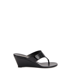Leather wedge sandals