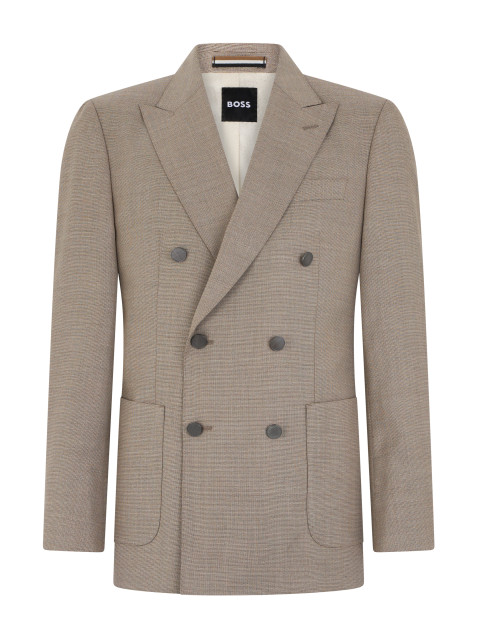 Double-breasted blazer in wool blend