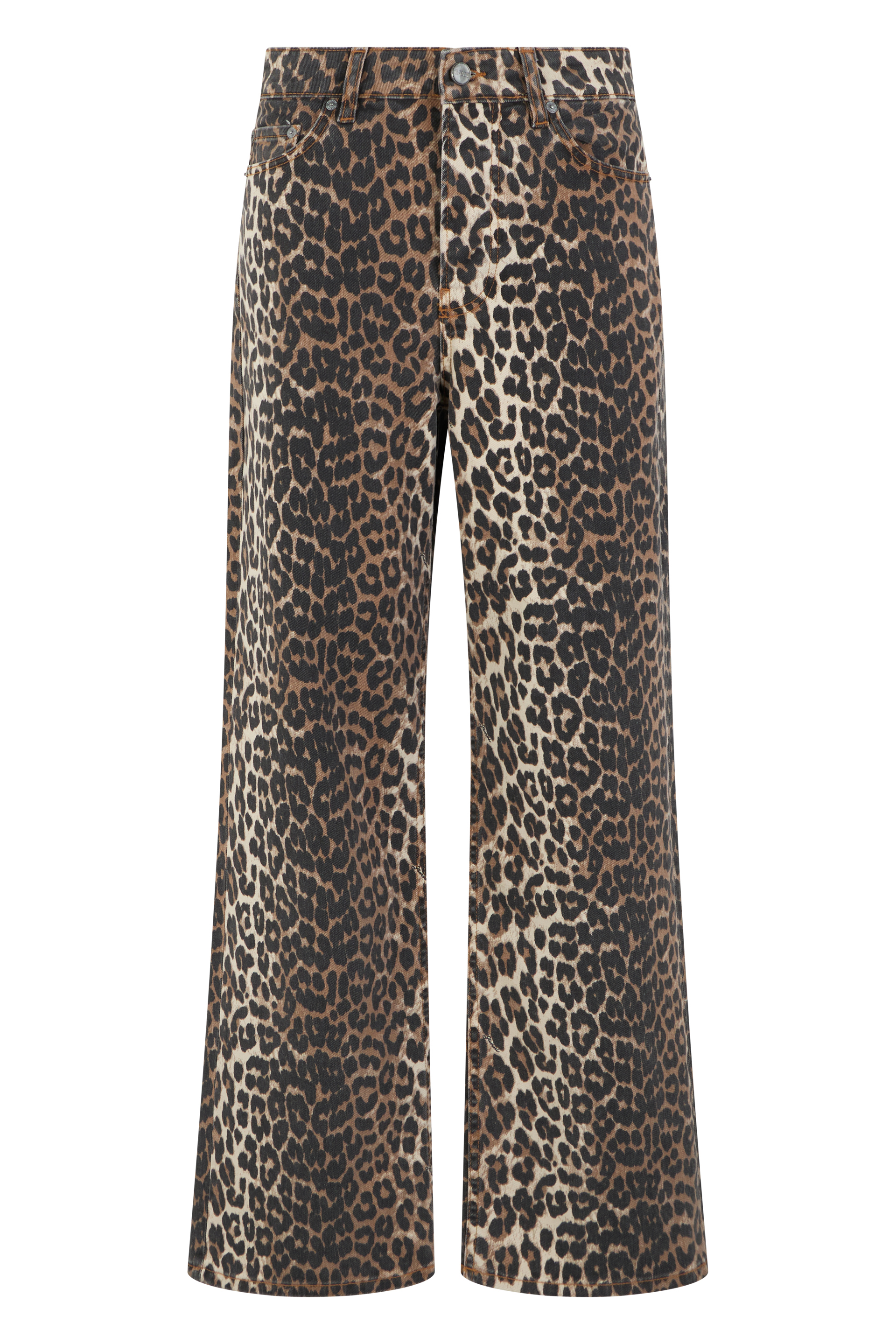 Animal print jeans in stretch cotton