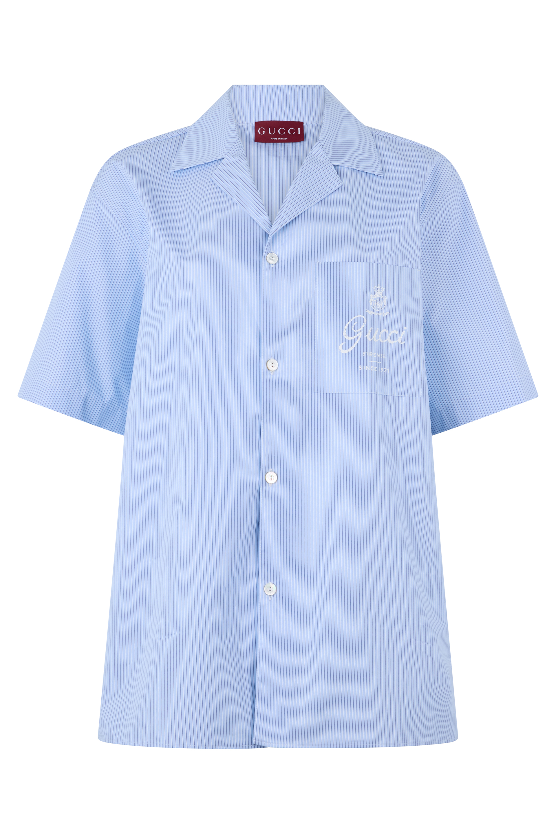 Bowling shirt in cotton poplin