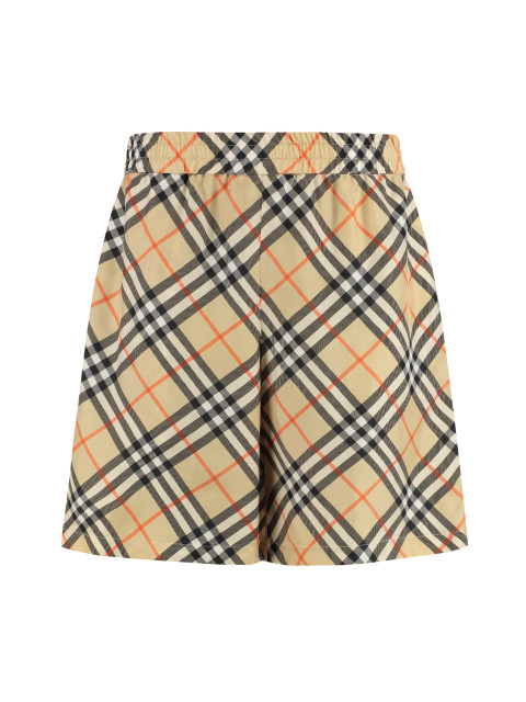 Check motif bermuda shorts
