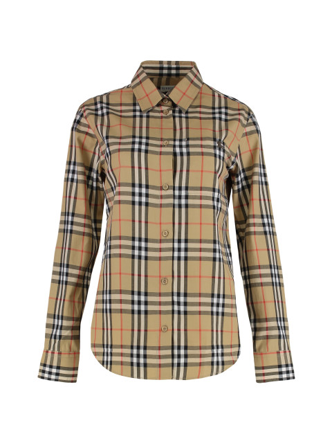 Shirt with slim fit in cotton Check