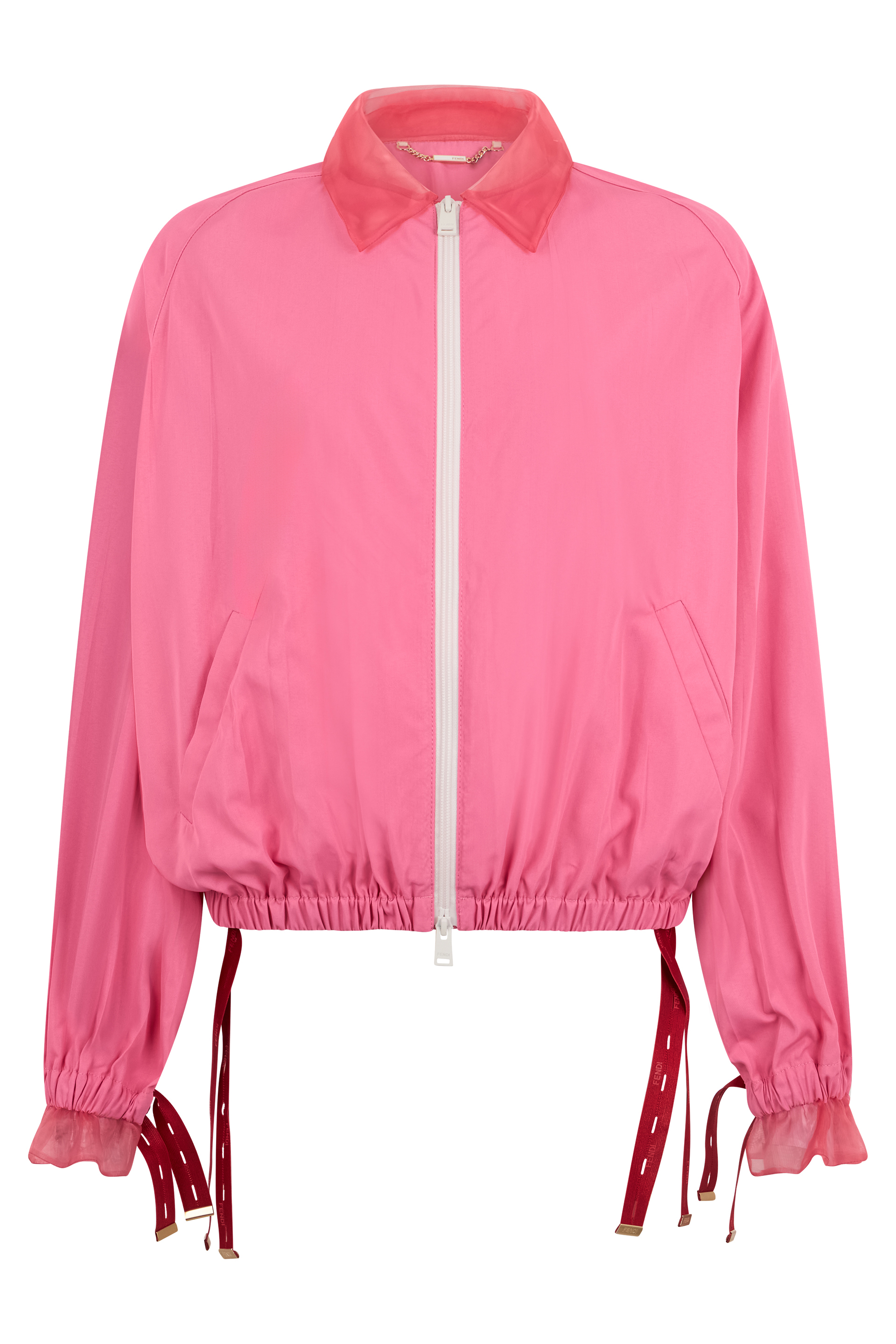 Light jacket with contrasting collar