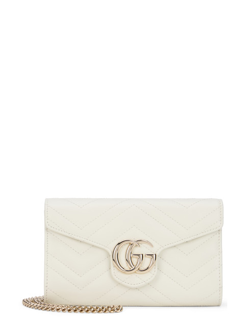 Marmont wallet with matelassé leather chain
