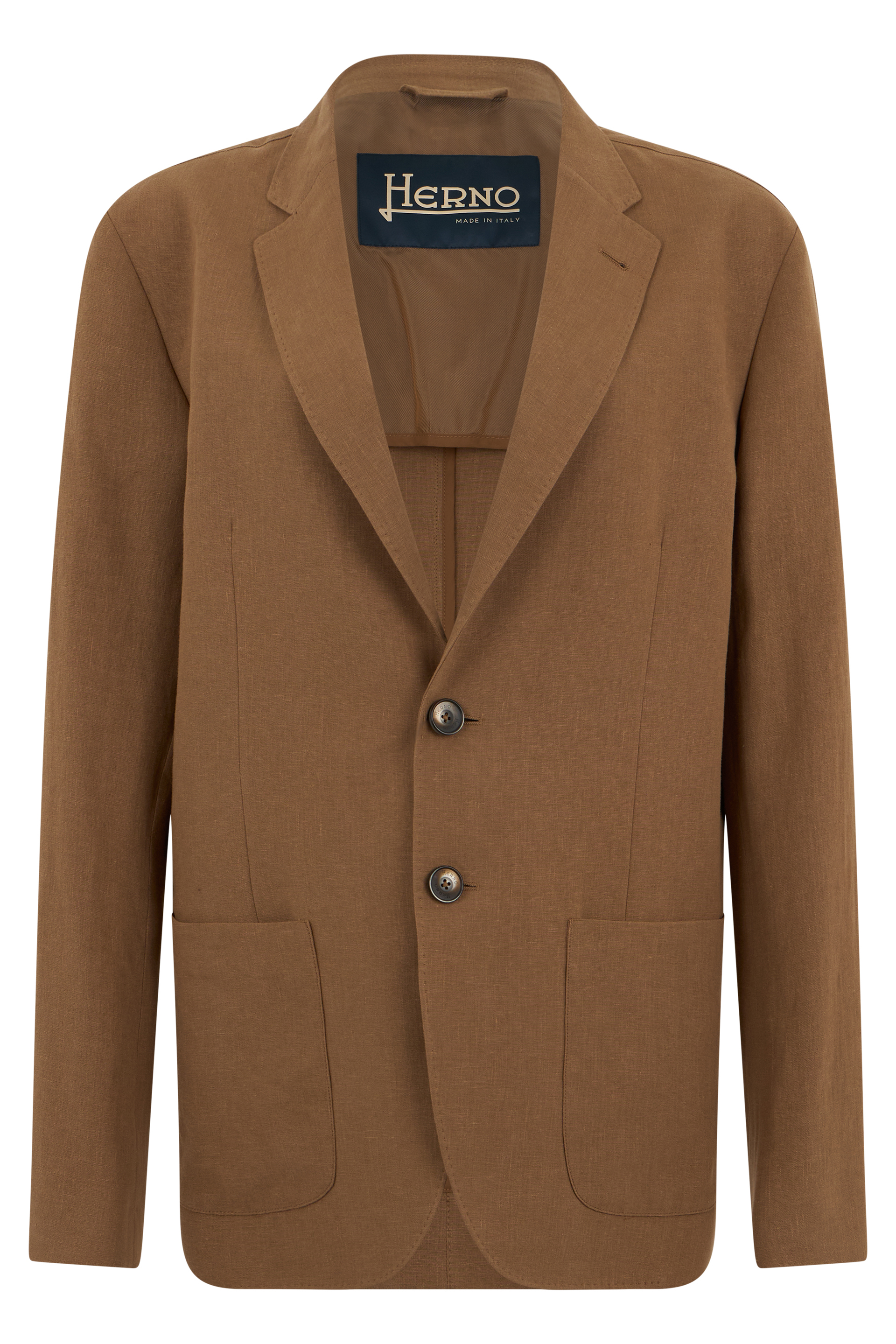 Blazer in blended cotton and linen