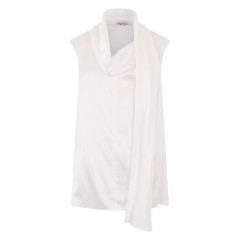 Silk blouse with draping