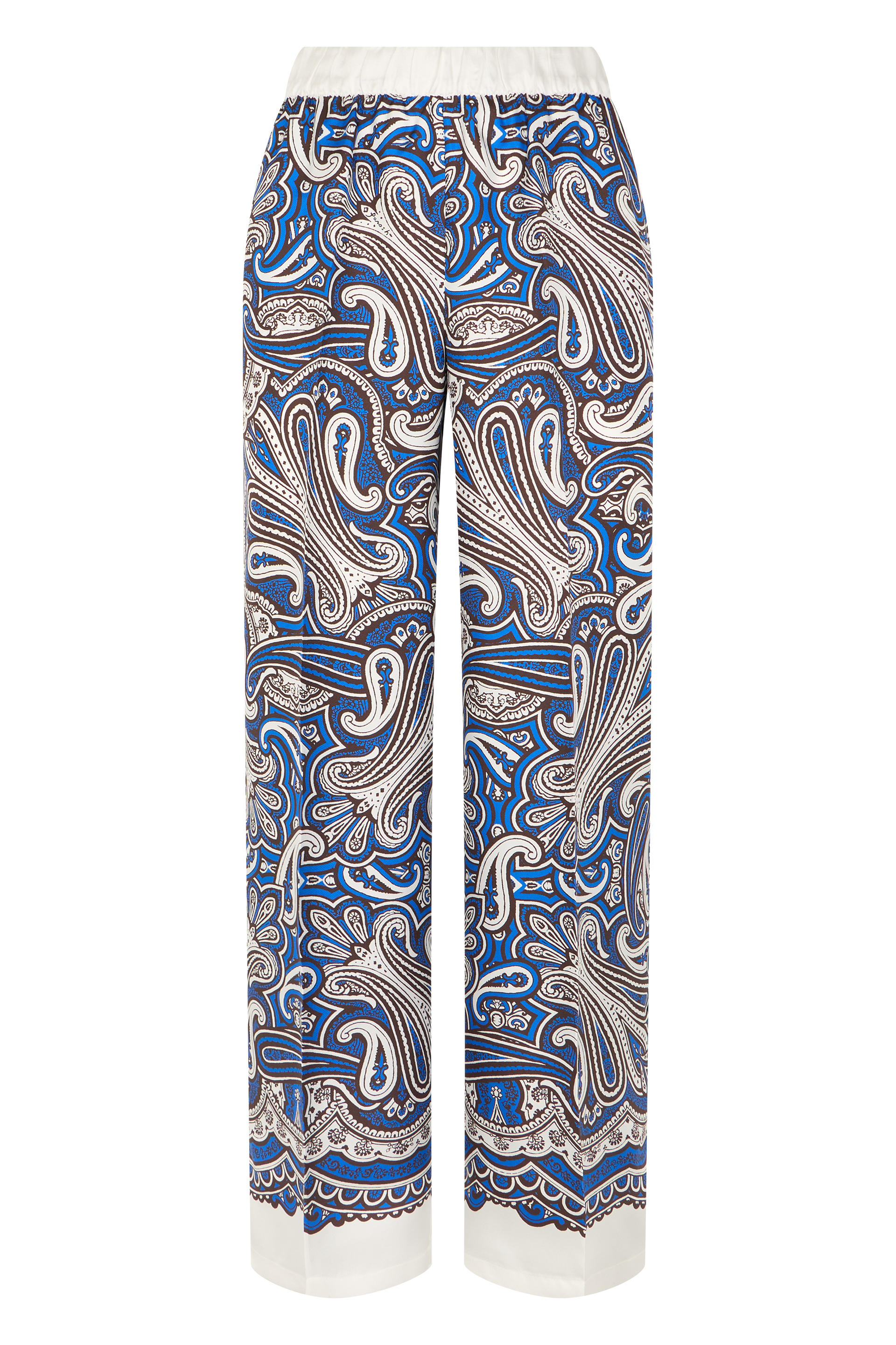 Silk pants with print