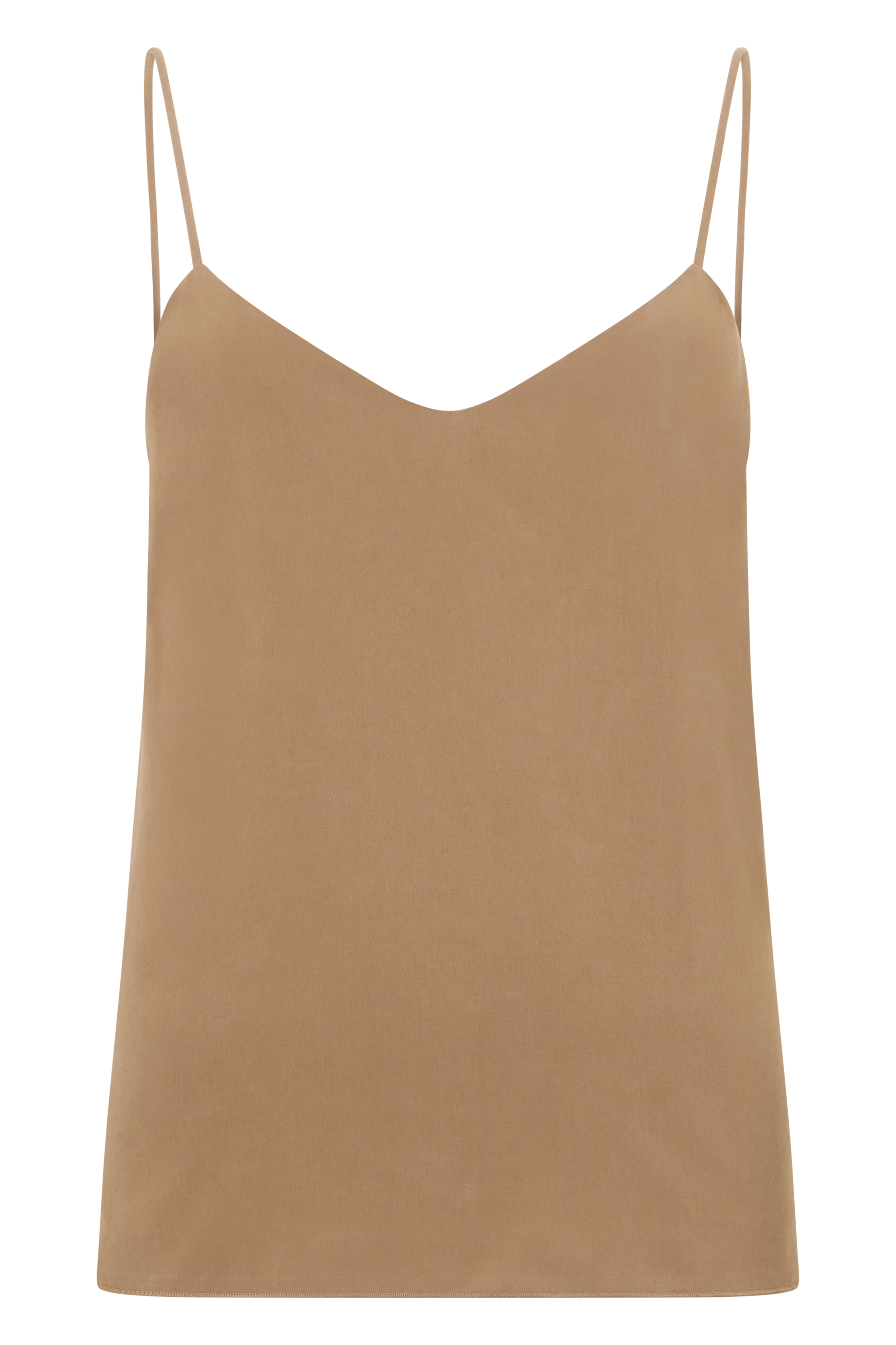 Silk top with thin straps
