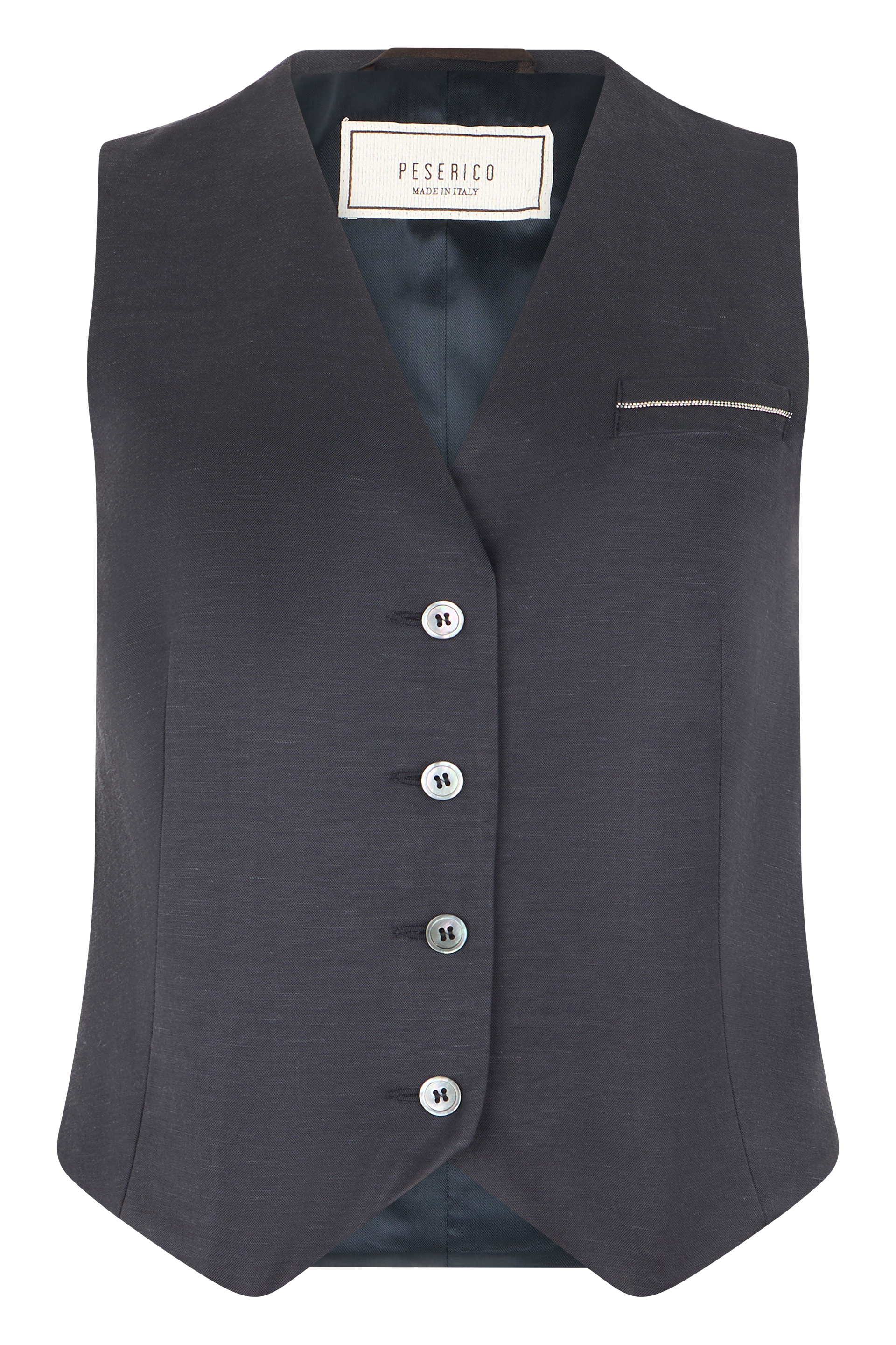 Nylon vest with rhinestones