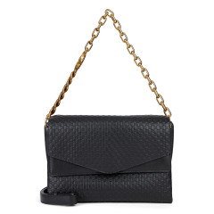 Leather bag with GG monogram embossed