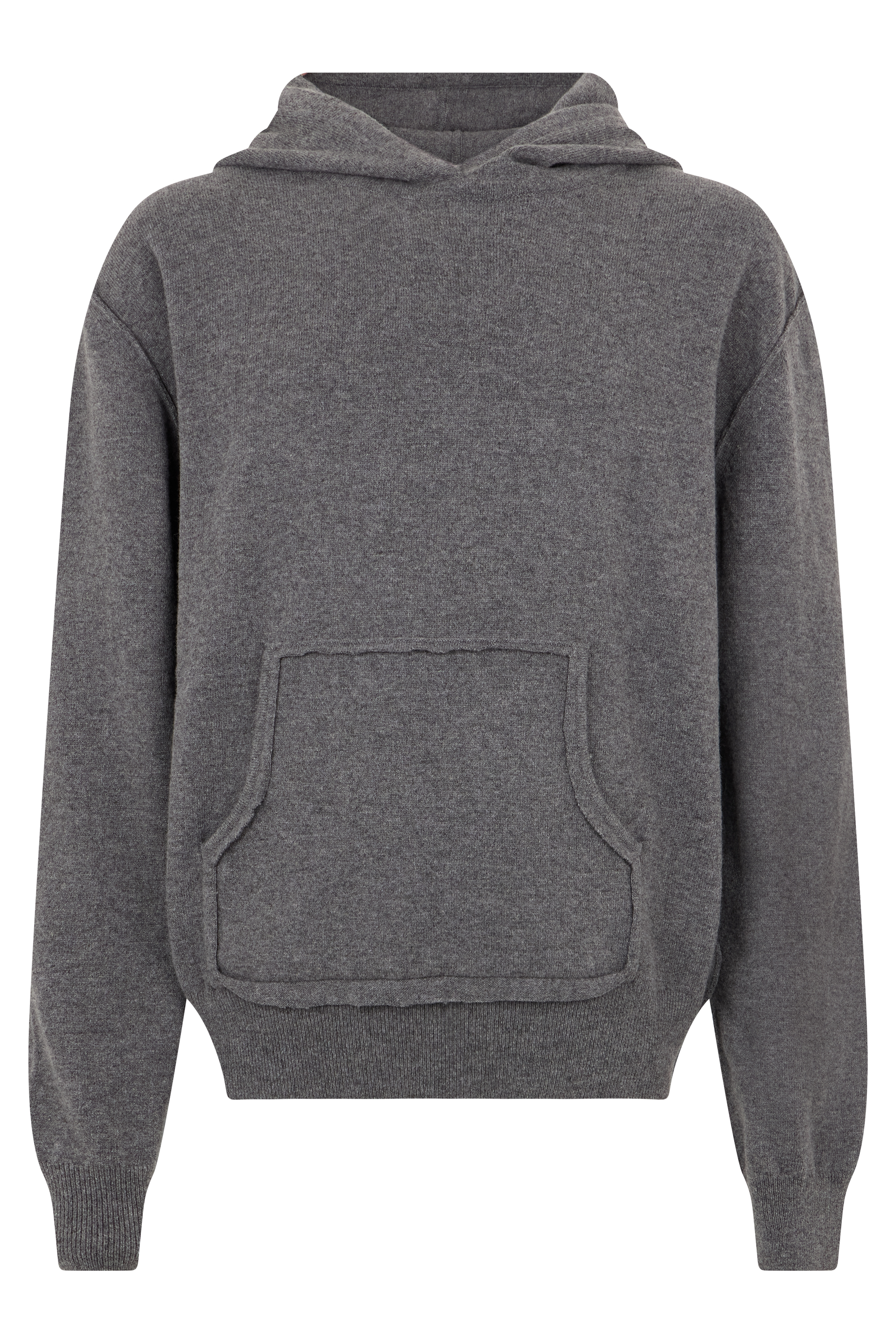 Hooded sweater in wool blend and cashmere